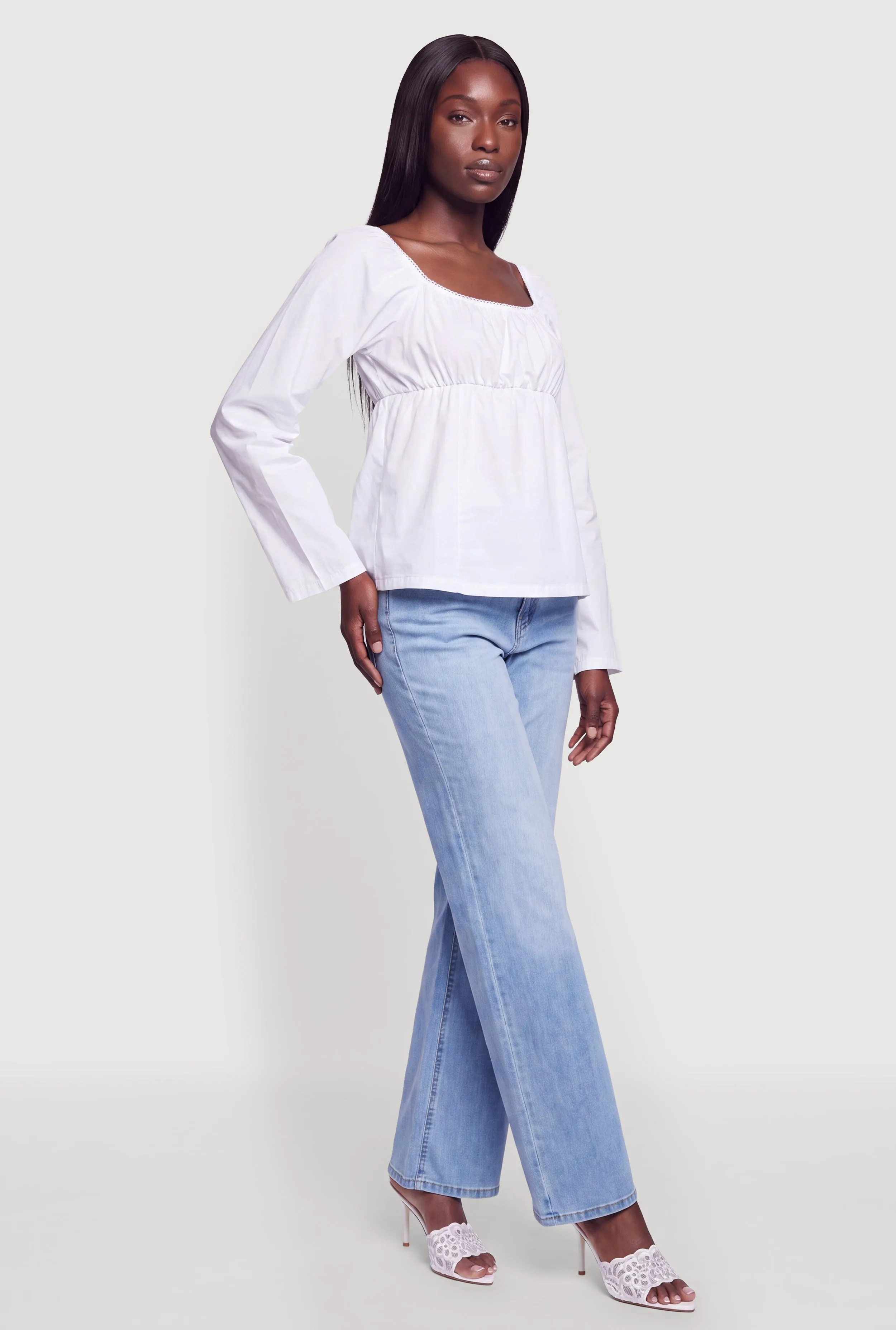 Ruched Square Neck Blouse sold by Rainbow product image thumbnail 3