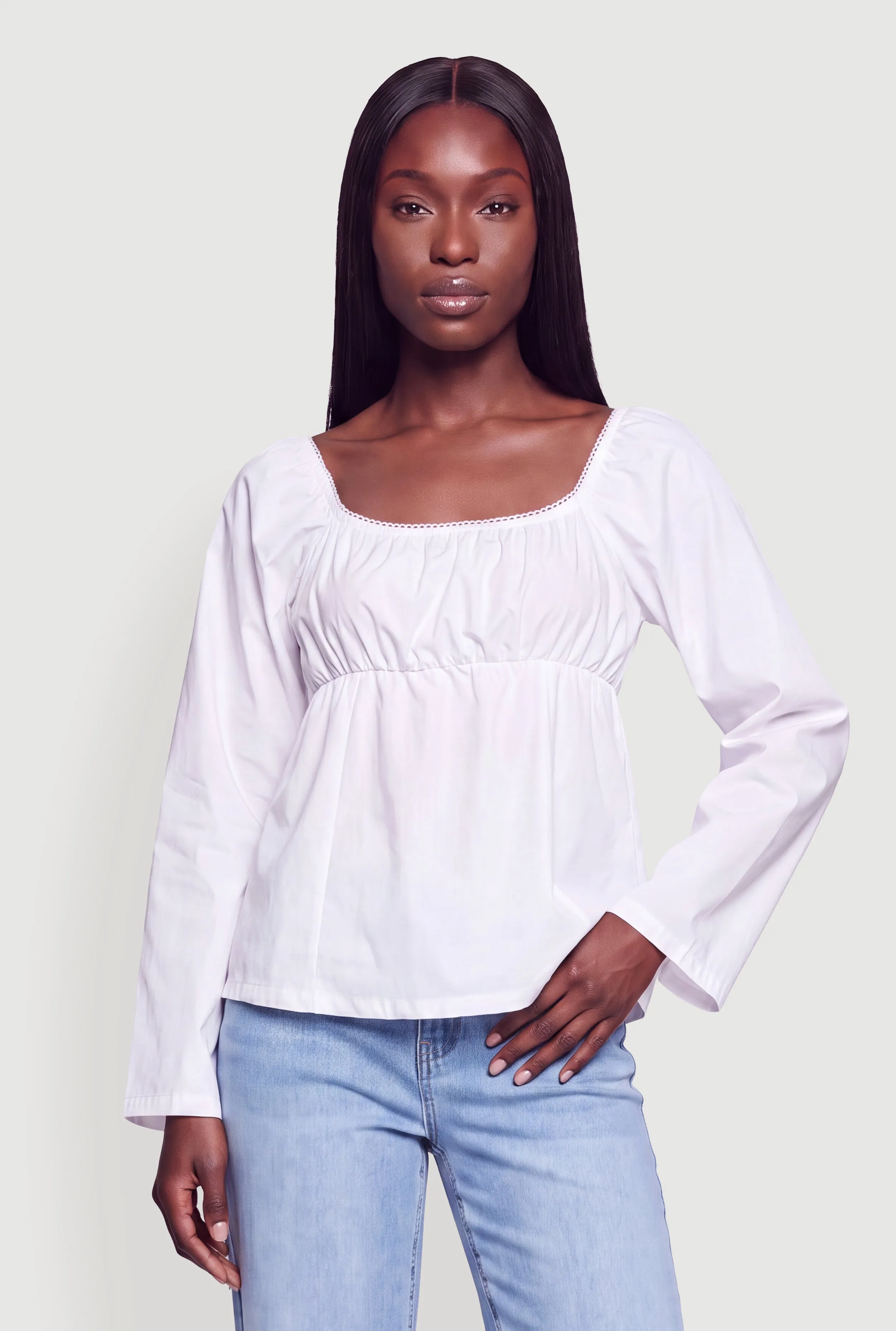 Ruched Square Neck Blouse sold by Rainbow product image thumbnail 2