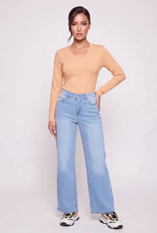 Long Sleeve V-Neck Top made by Rainbow