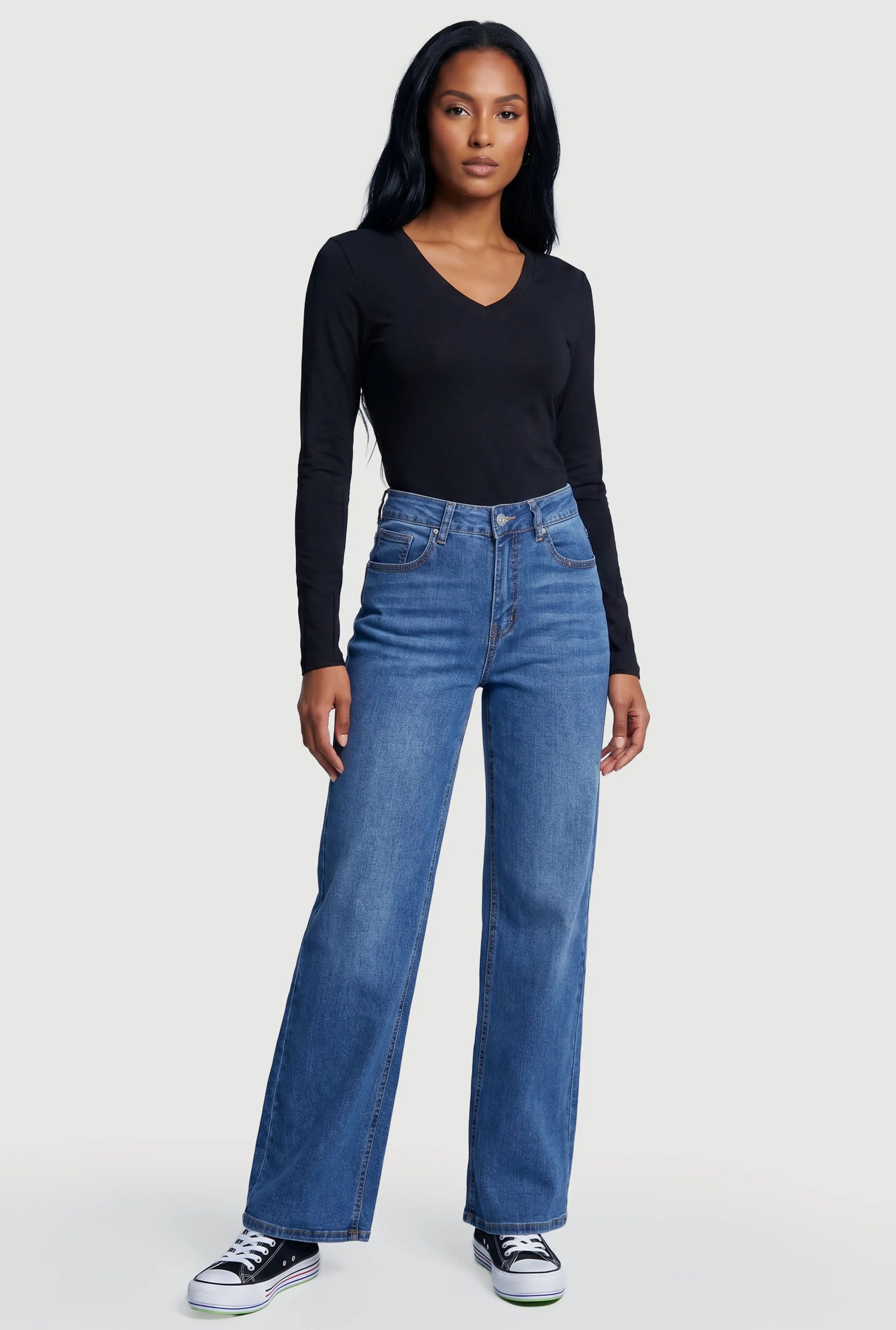 Long Sleeve V-Neck Top sold by Rainbow product image thumbnail 2