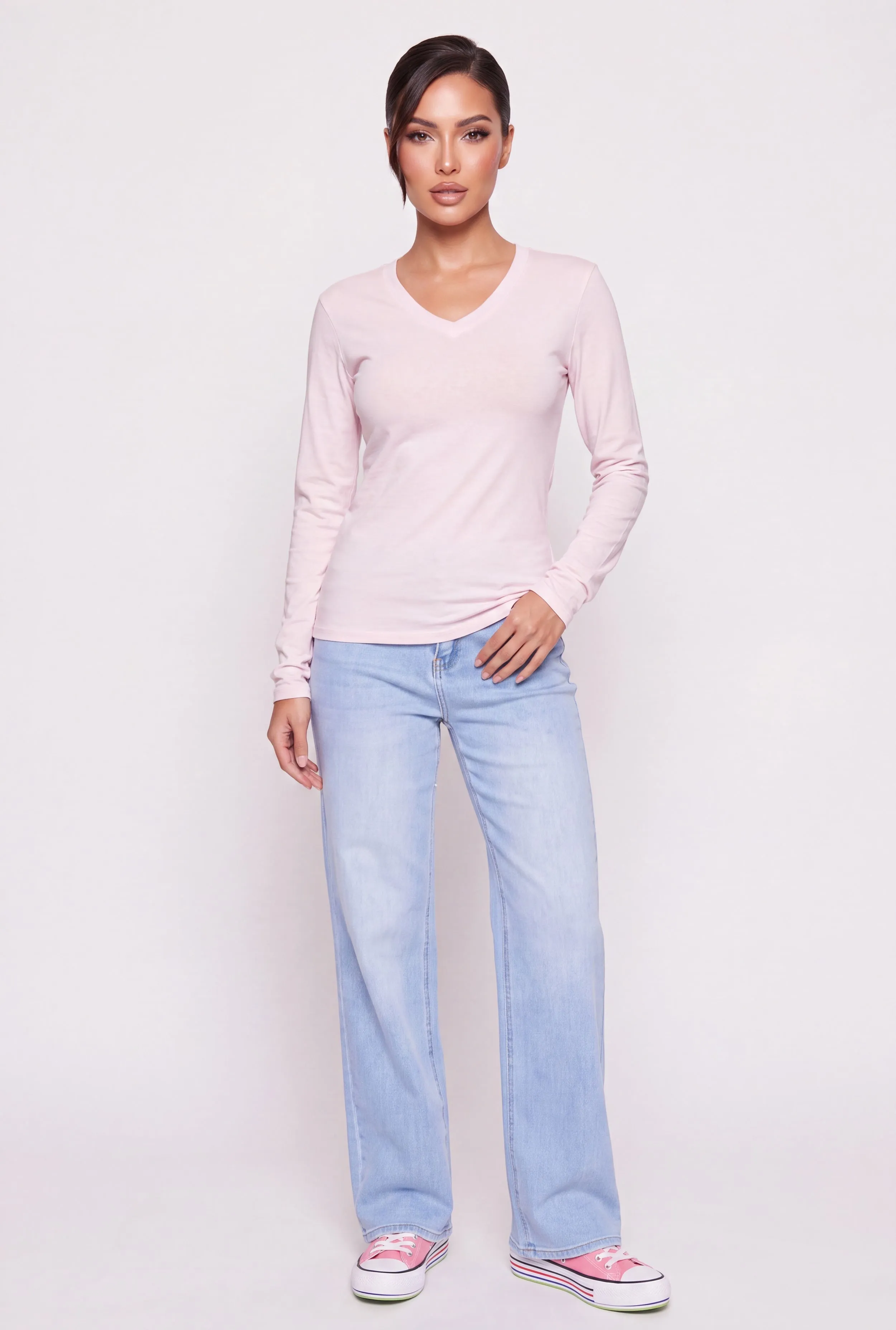 Long Sleeve V-Neck Top sold by Rainbow product image thumbnail 4