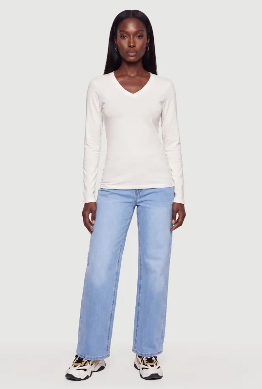 Long Sleeve V-Neck Top made by Rainbow