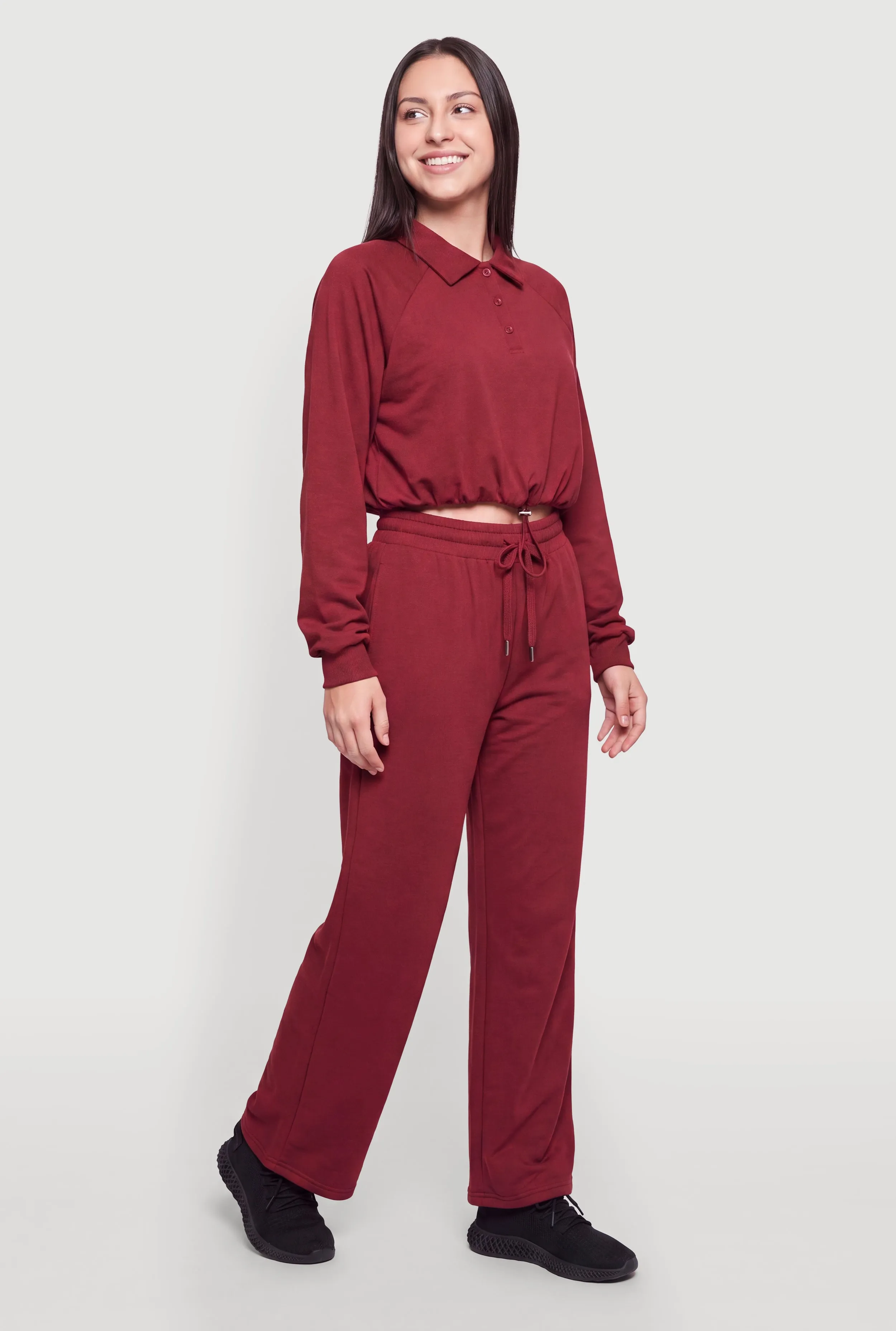 Drawstring High Waisted Pull On Sweatpants sold by Rainbow product image thumbnail 2