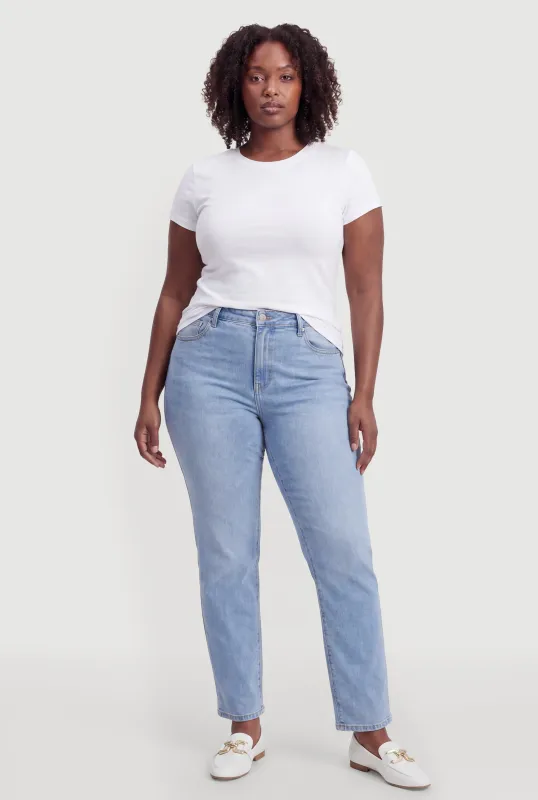 Plus Size Crew Neck Short Sleeve Tee made by Ambiance