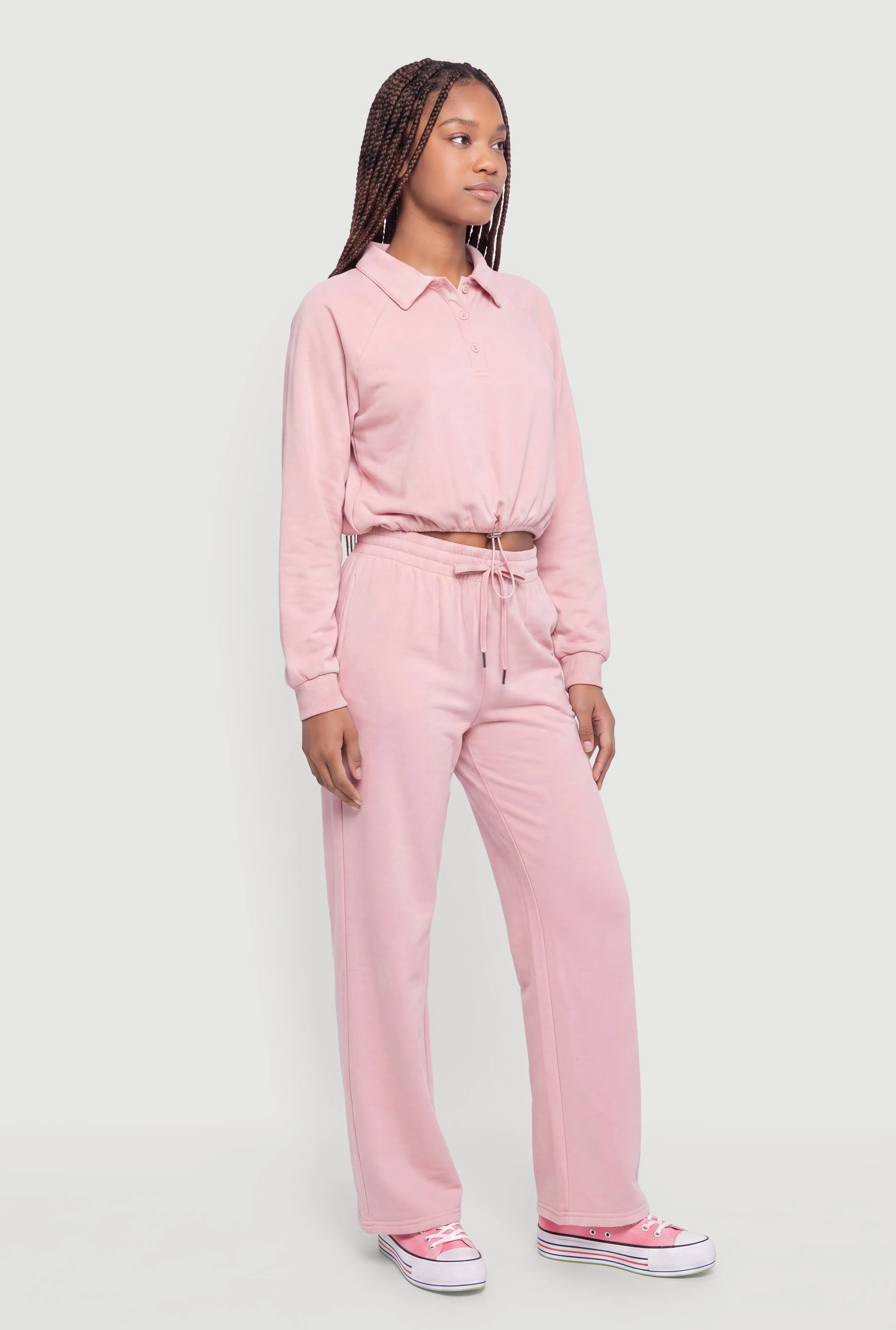 Drawstring High Waisted Pull On Sweatpants sold by Rainbow product image thumbnail 2