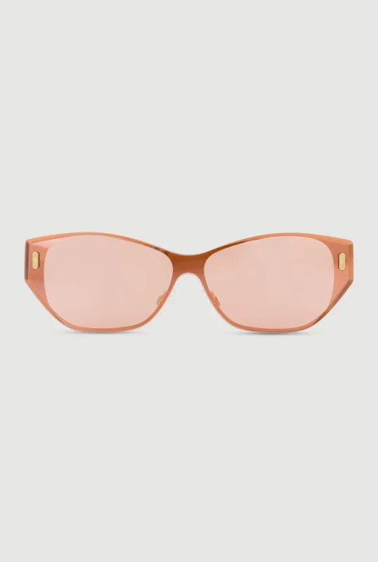 Metallic Detail Oversized Sunglasses made by Rainbow