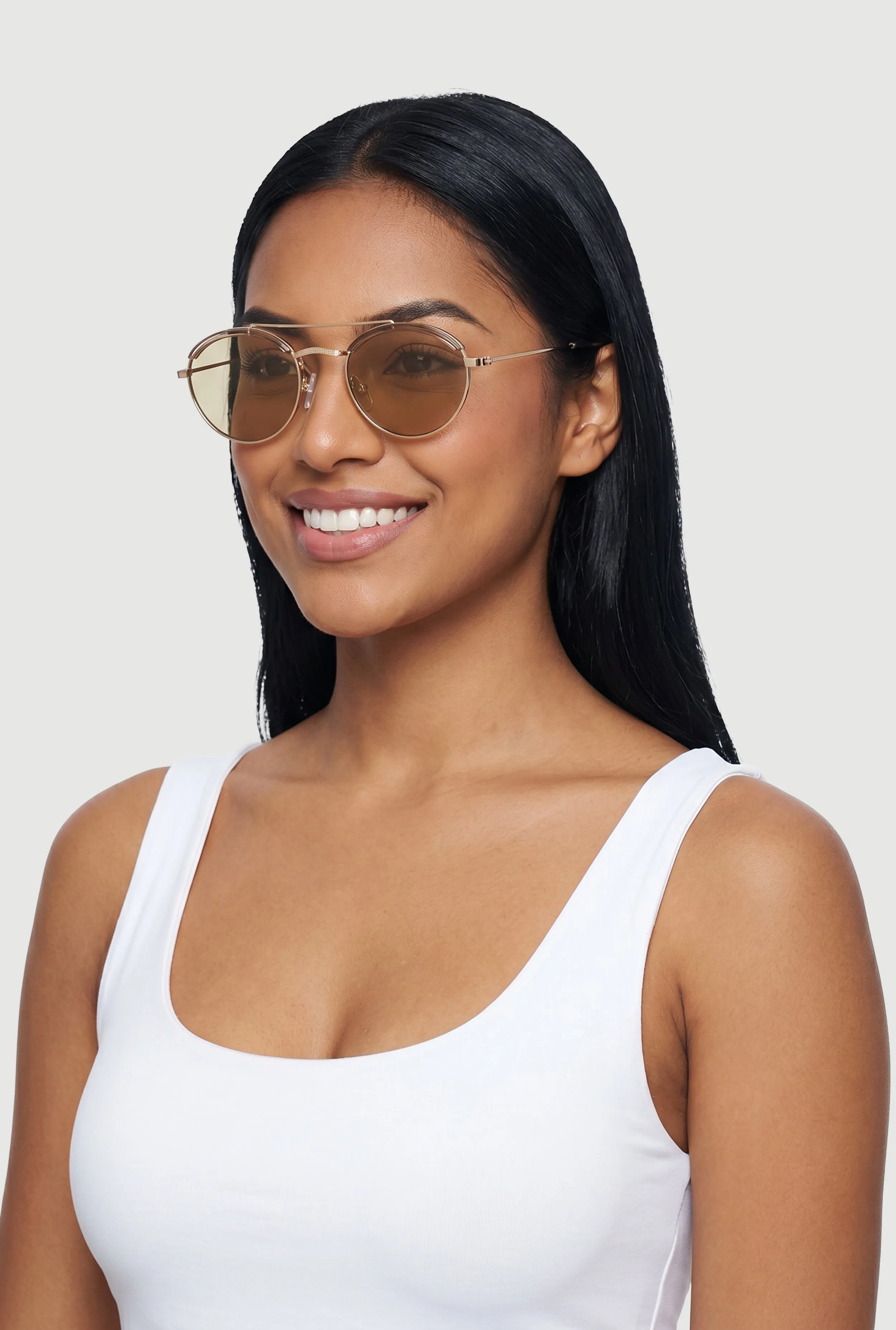Metallic Rim Aviator Sunglasses sold by Rainbow product image thumbnail 2