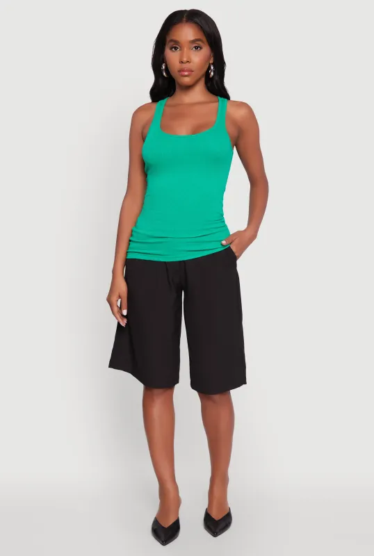 Ribbed Knit Racerback Tank Top made by Ambiance