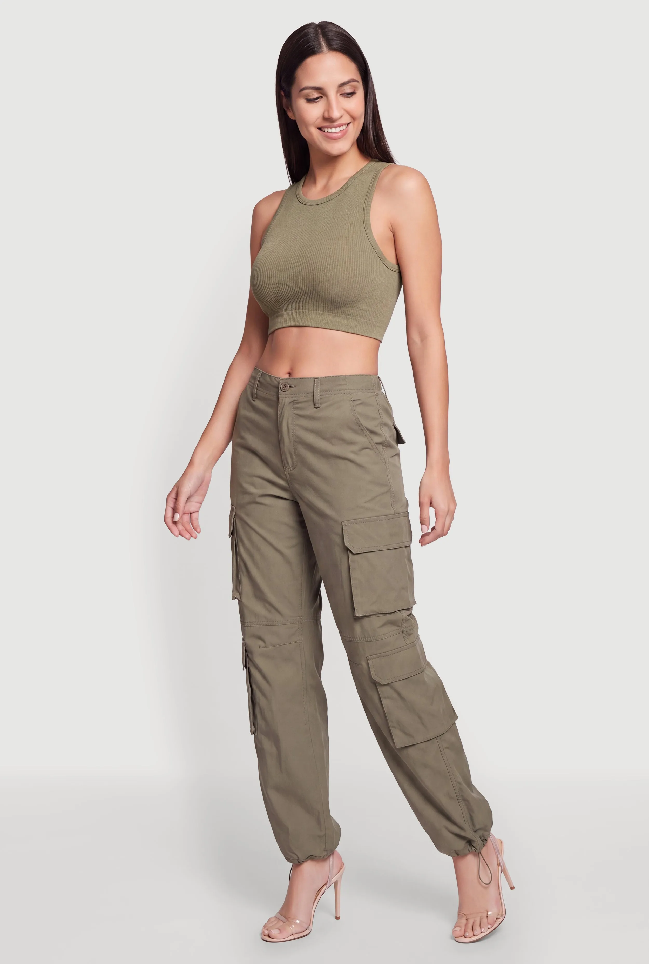 Toggle Drawstring Hem Cargo Joggers sold by Rainbow product image thumbnail 2