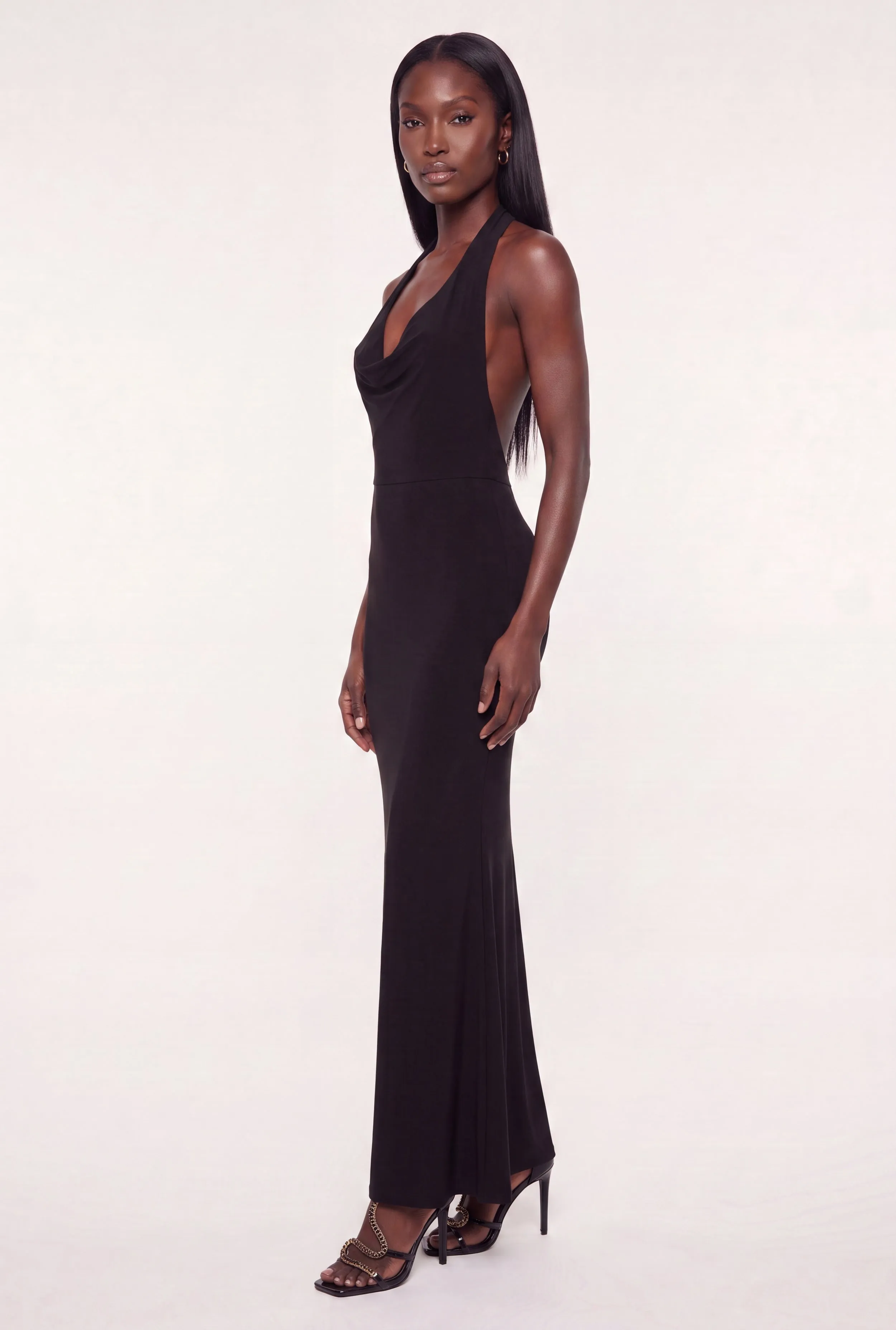 Halter Cowl Neck Bodycon Maxi Dress sold by Rainbow product image thumbnail 2
