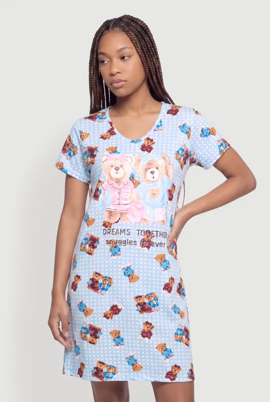 Dreams Together Snuggles Forever Gingham Sleepshirt made by Rainbow