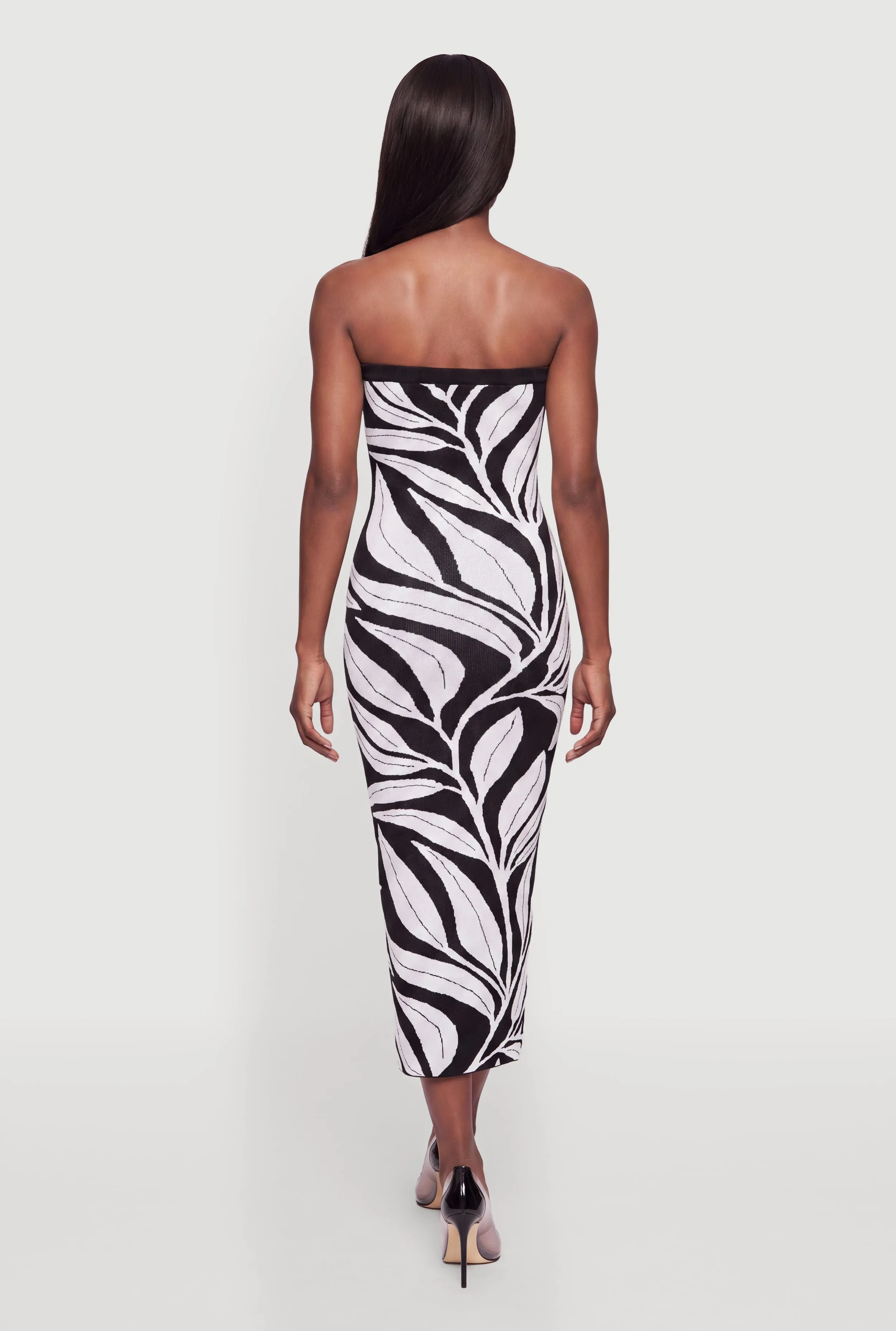 Leaf Print Sweater Midi Dress sold by Rainbow product image thumbnail 3