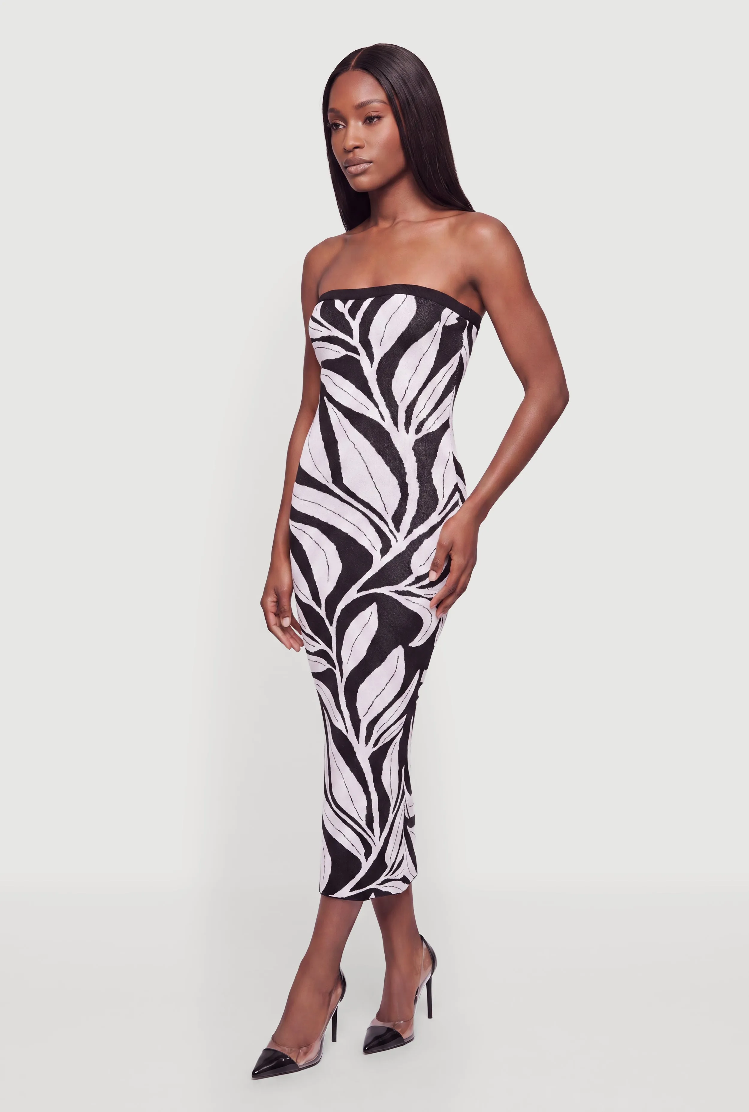 Leaf Print Sweater Midi Dress sold by Rainbow product image thumbnail 2