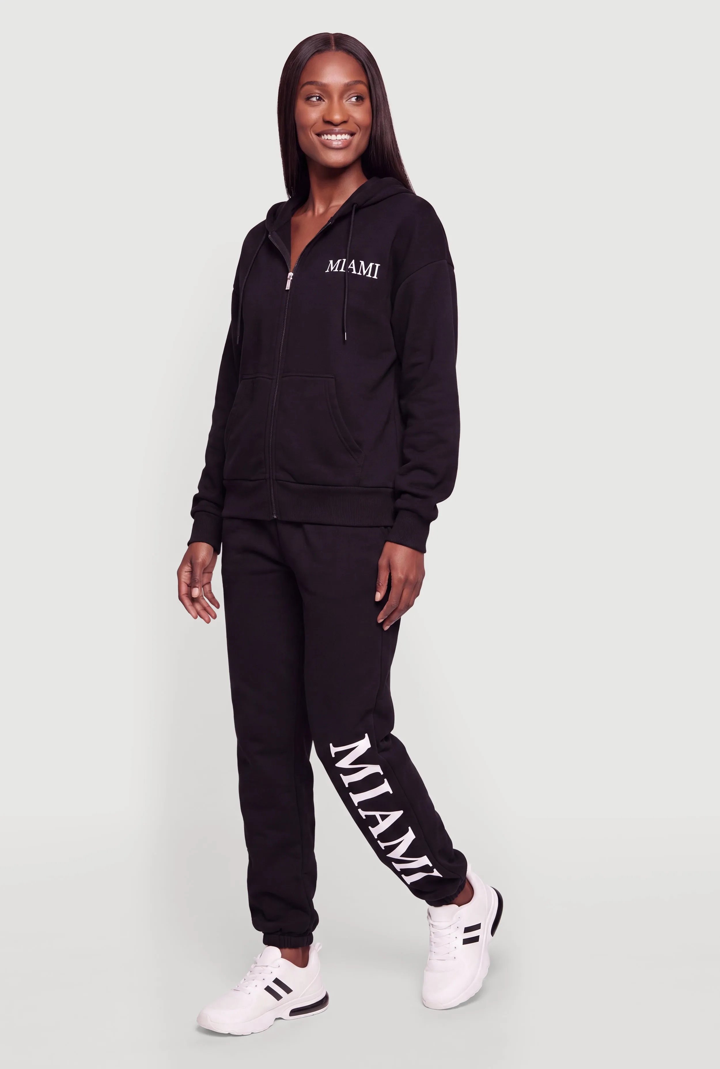 Drawstring Waist Mid Rise Miami Graphic Sweatpants sold by Rainbow product image thumbnail 2