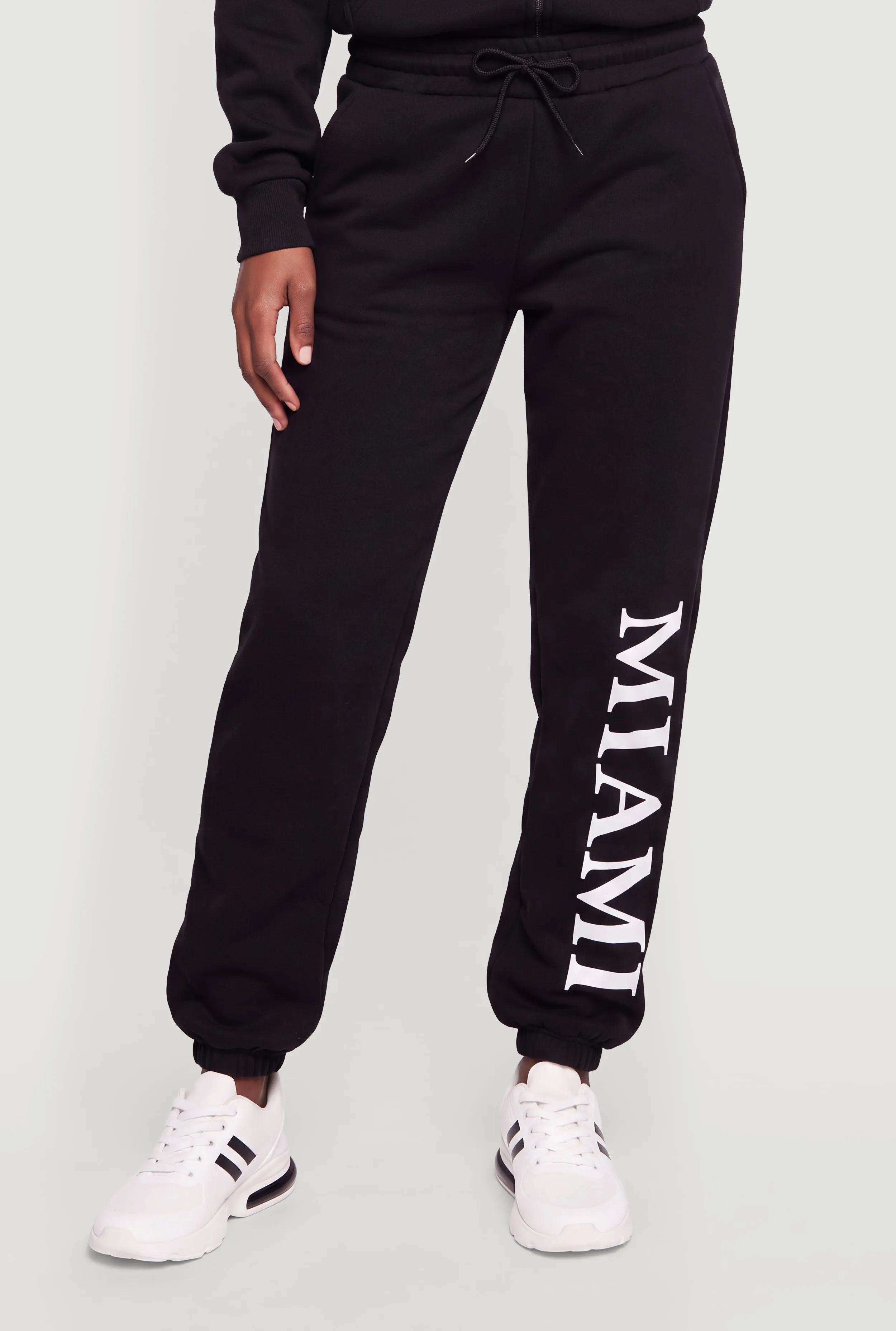 Drawstring Waist Mid Rise Miami Graphic Sweatpants sold by Rainbow product image thumbnail 3