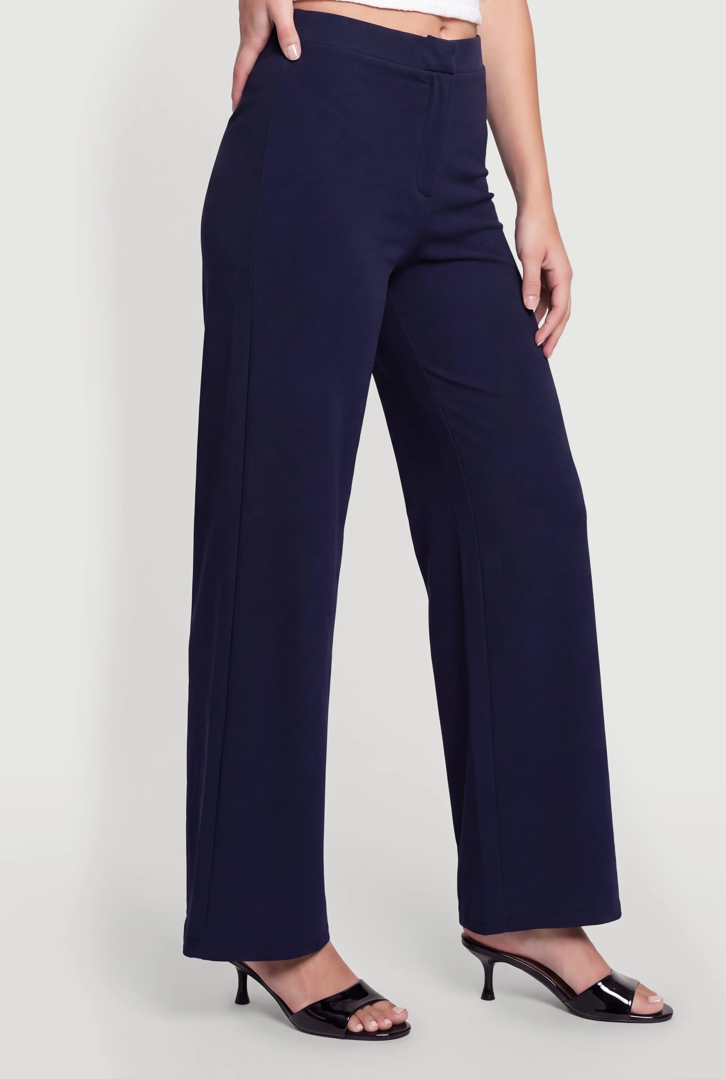 Pull On High Waisted Wide Leg Pants sold by Rainbow product image thumbnail 3