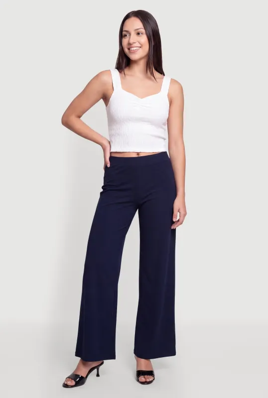 Pull On High Waisted Wide Leg Pants made by Ambiance