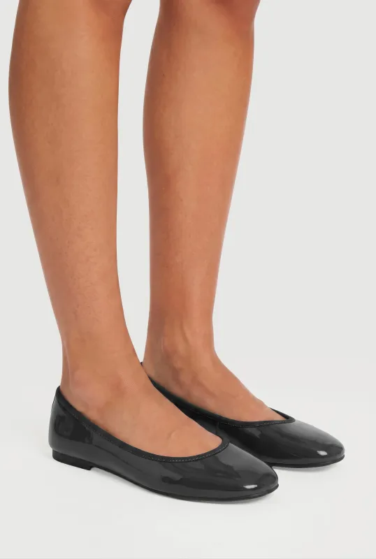Round Toe Ballet Flats made by Rainbow