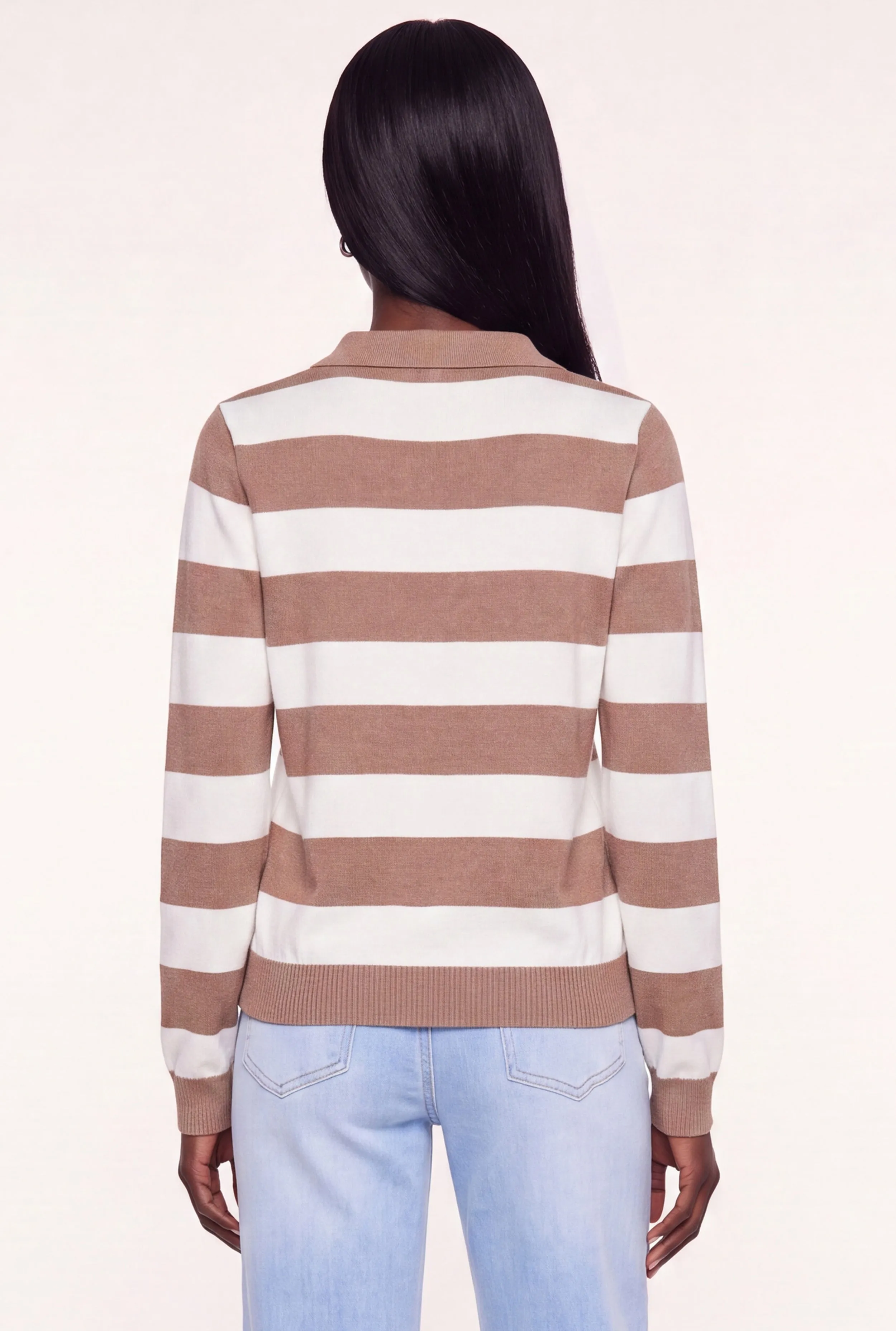 Striped Long Sleeve Sweater Polo sold by Rainbow product image thumbnail 5