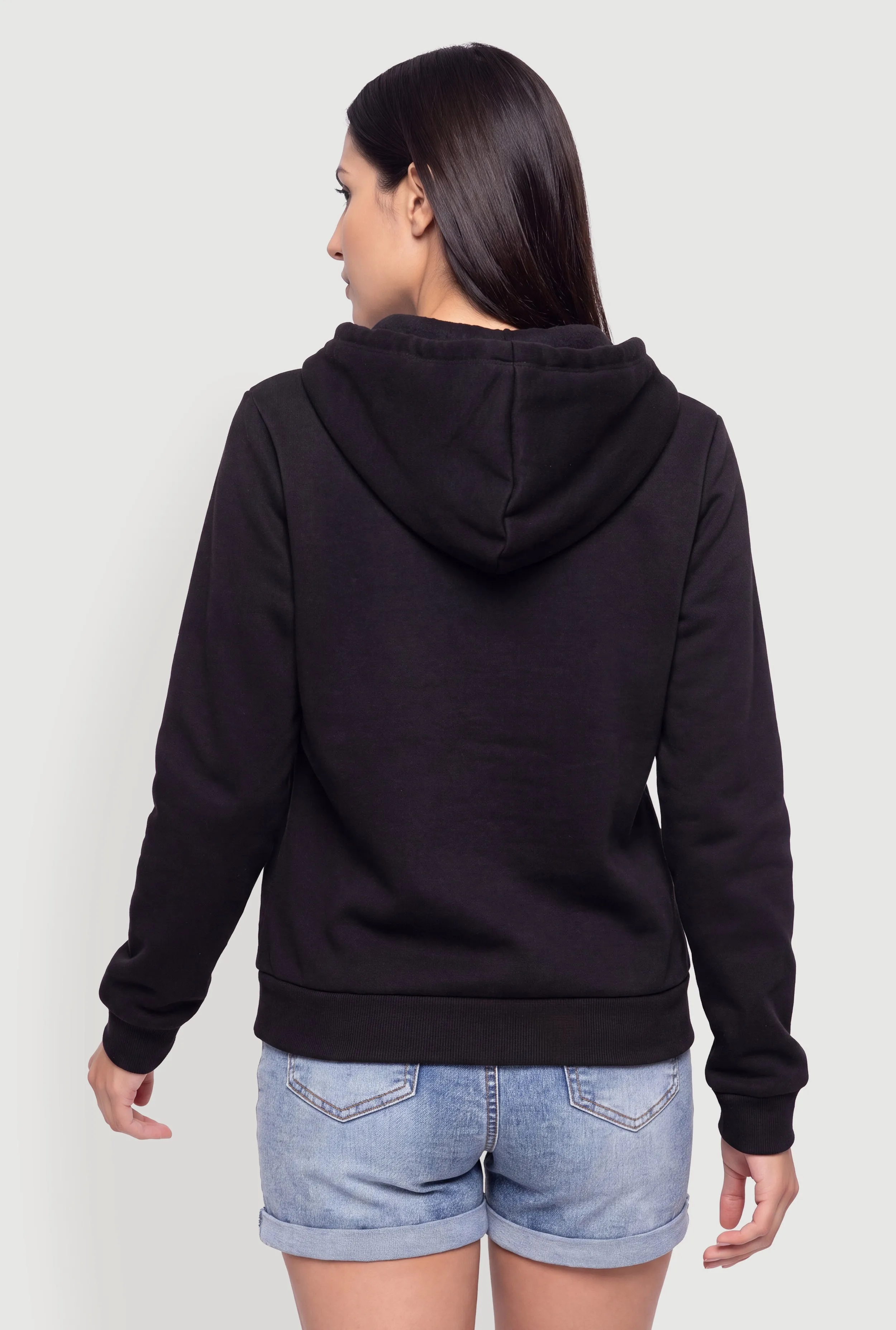 Fleece Long Sleeve Zip Front Hoodie sold by Rainbow product image thumbnail 5