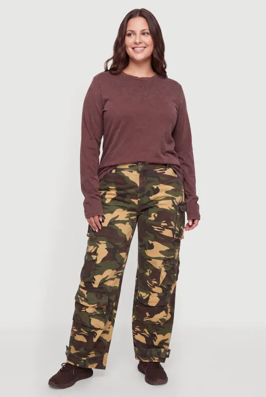 Plus Size Camouflage Cargo Jeans made by Daisy