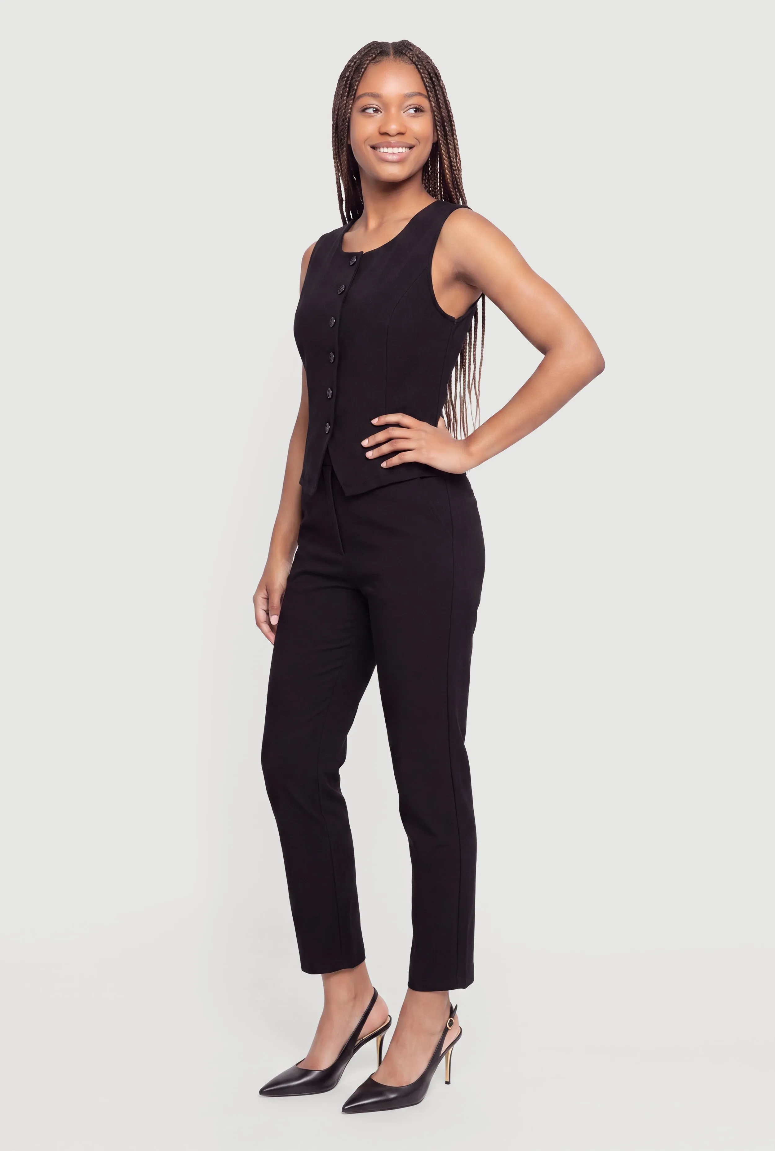 Button Front Blazer Vest and Dress Pants sold by Rainbow product image thumbnail 2