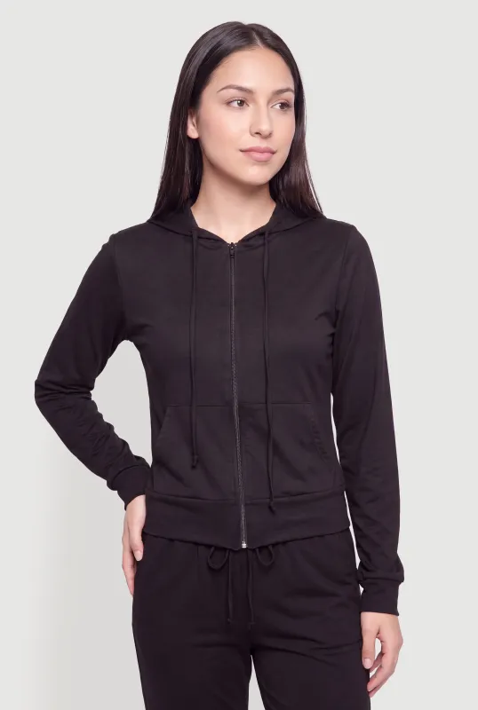Long Sleeve Zip Front Hoodie made by Rainbow