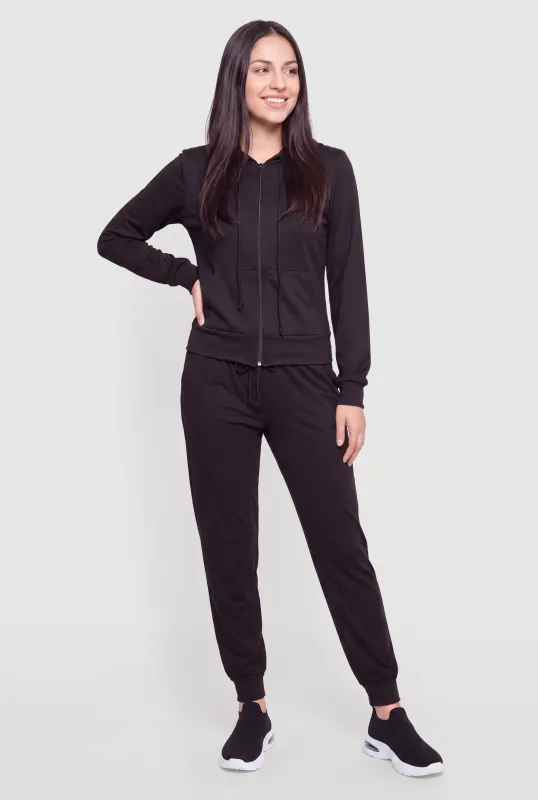 Mid Rise Drawstring Waist Joggers made by Rainbow