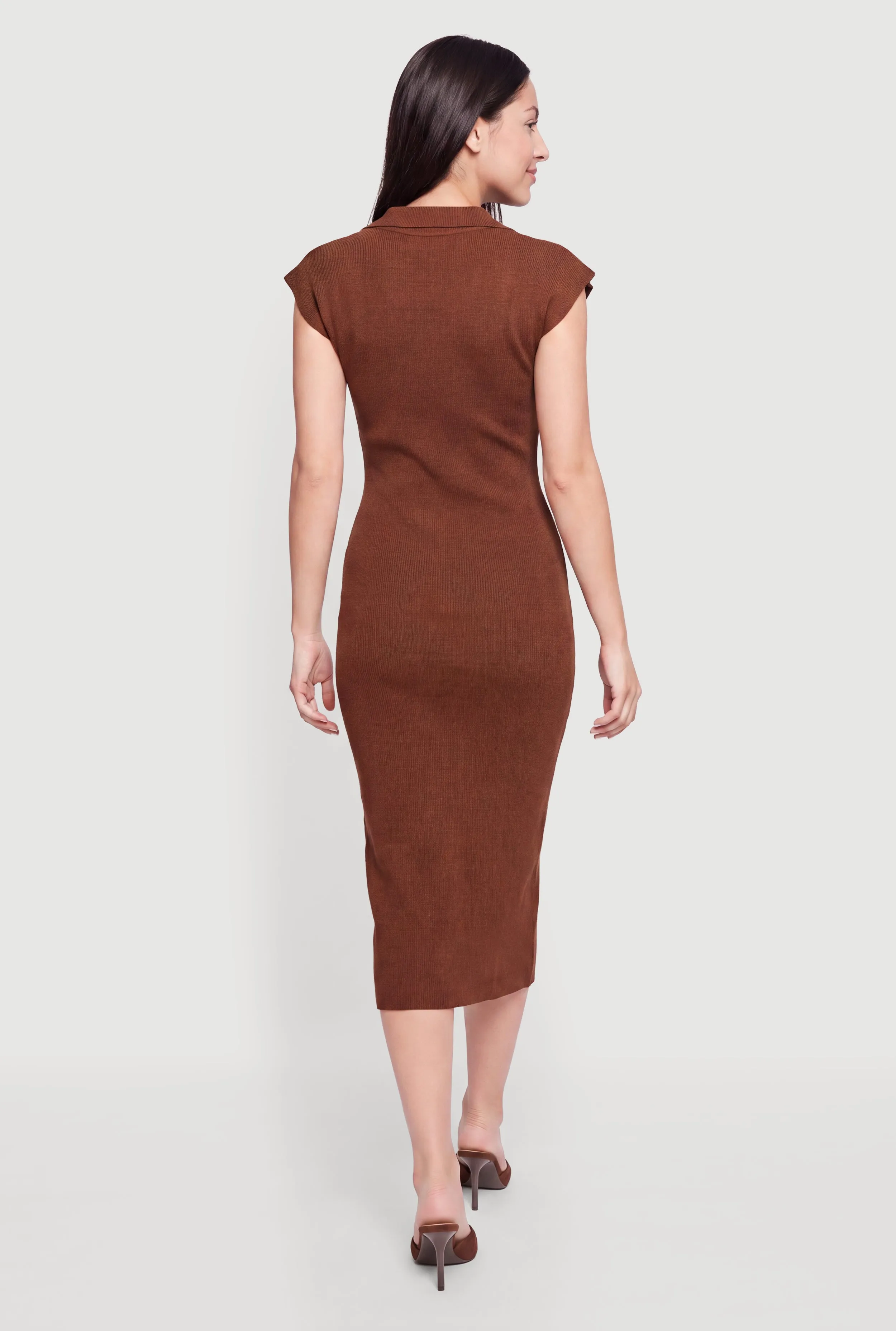 Trendy Cap Sleeve Midi Sweater Dress sold by Rainbow product image thumbnail 3