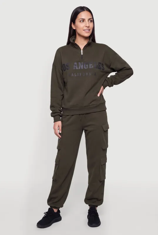 Drawstring Waist Cargo Joggers made by Rainbow