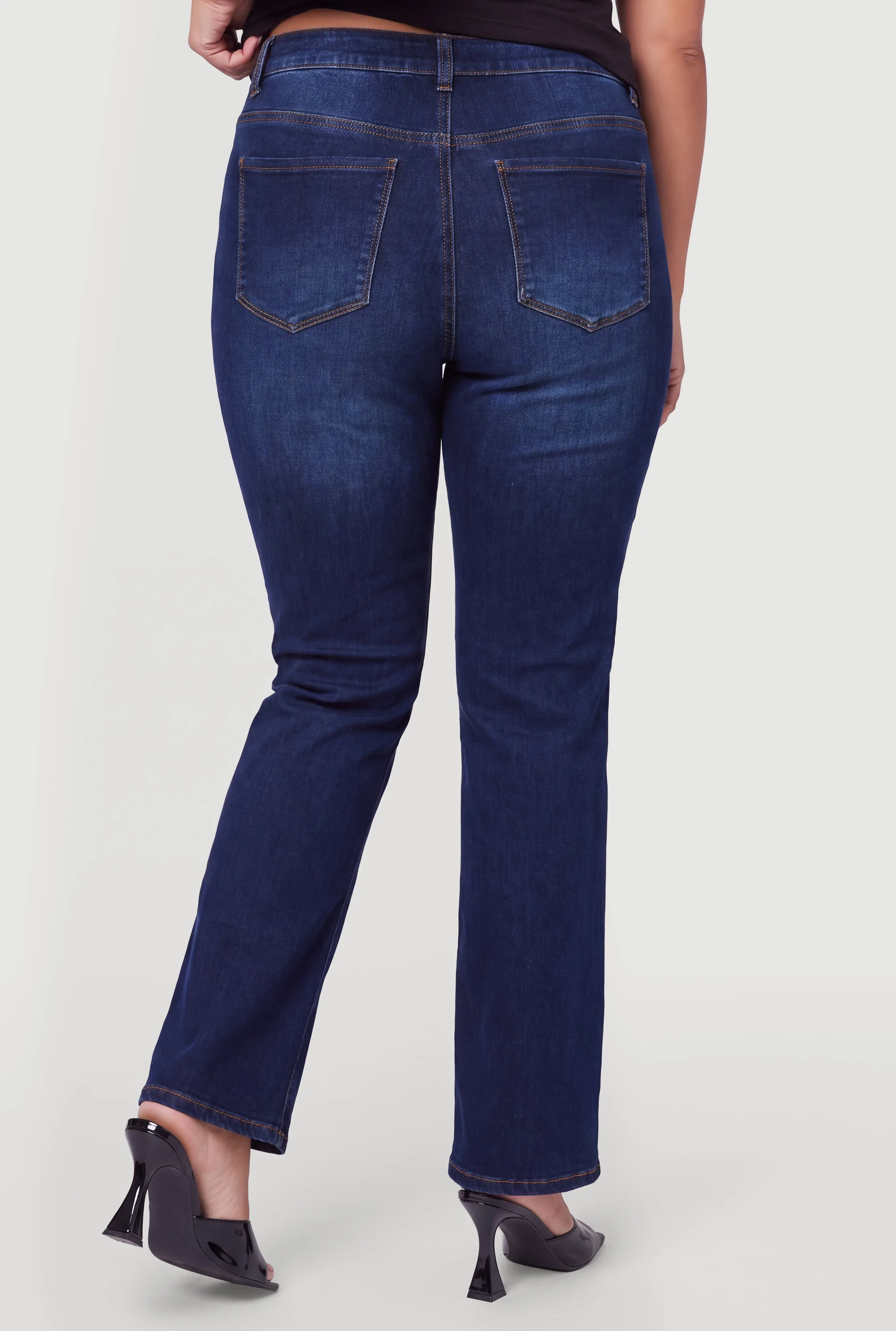Plus Size High Waisted Flare Leg Jeans sold by Rainbow product image thumbnail 5