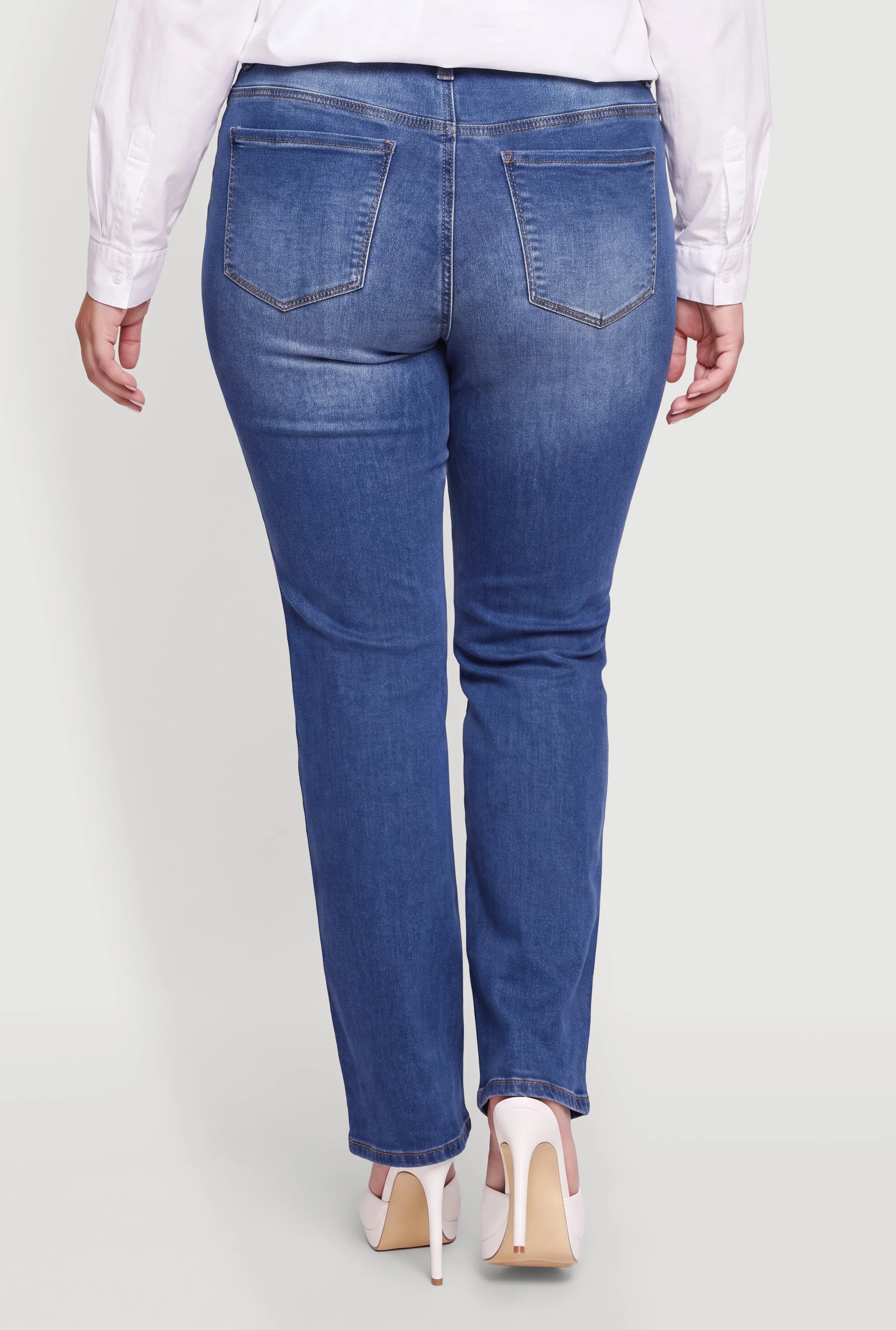 Plus Size High Waisted Flare Leg Jeans sold by Rainbow product image thumbnail 5