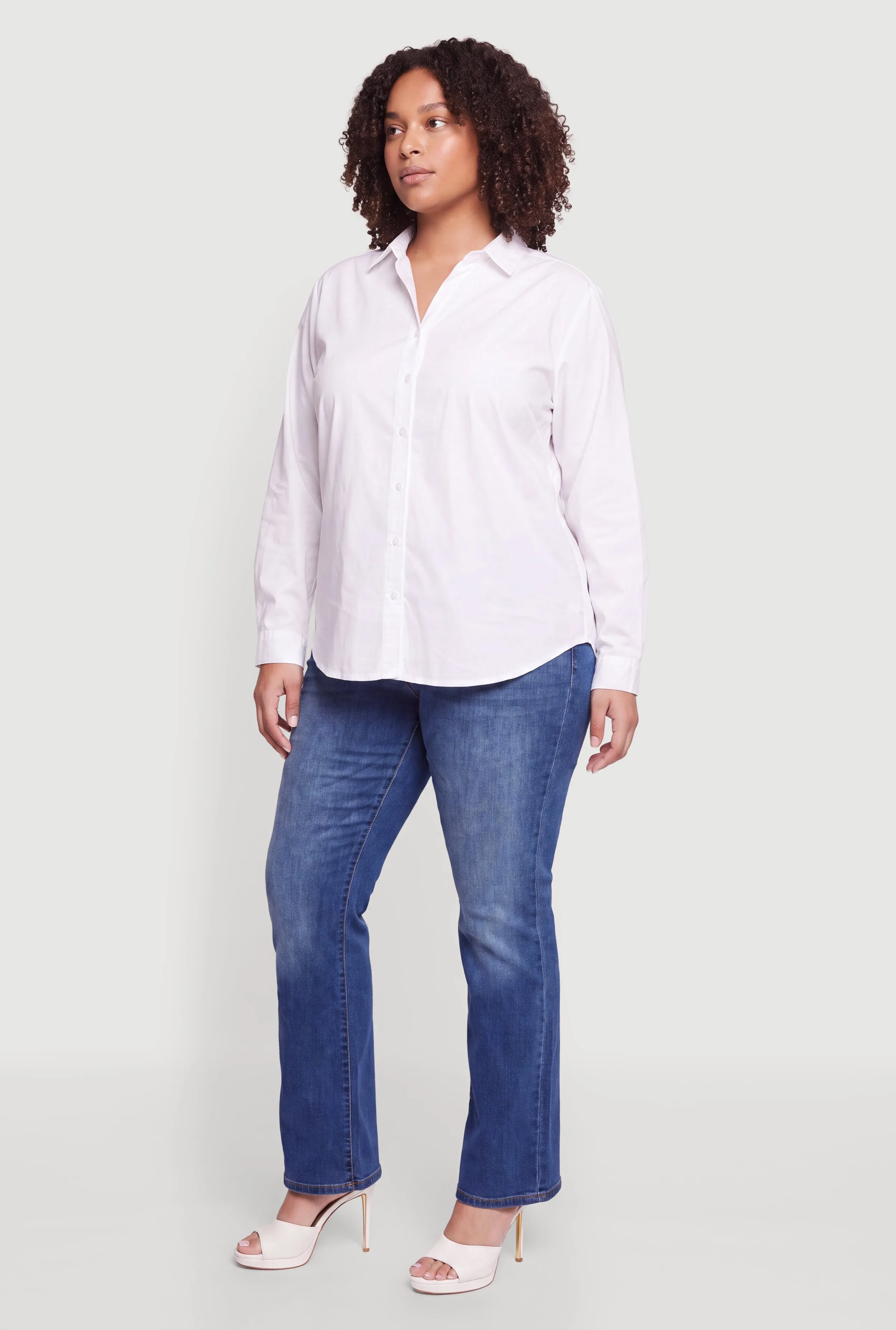 Plus Size High Waisted Flare Leg Jeans sold by Rainbow product image thumbnail 2