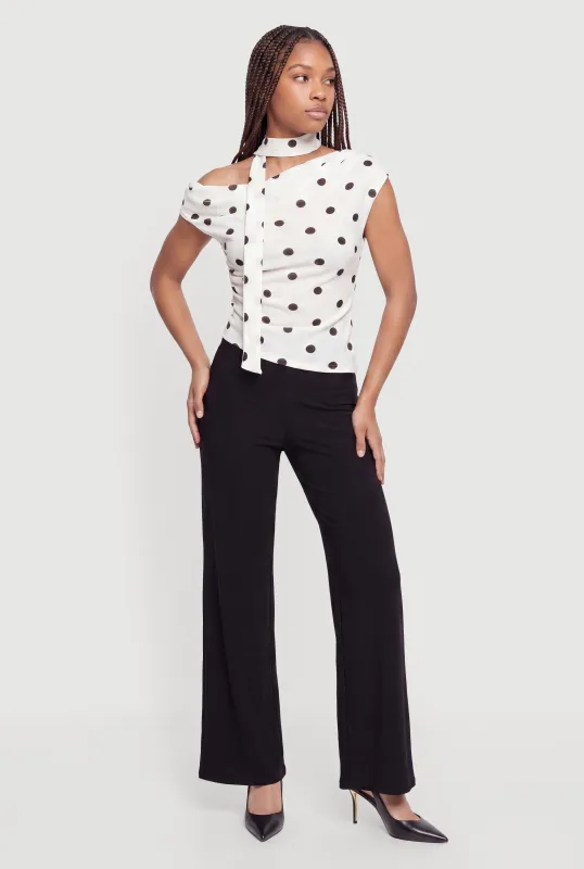 Pull On High Waisted Wide Leg Pants made by Ambiance