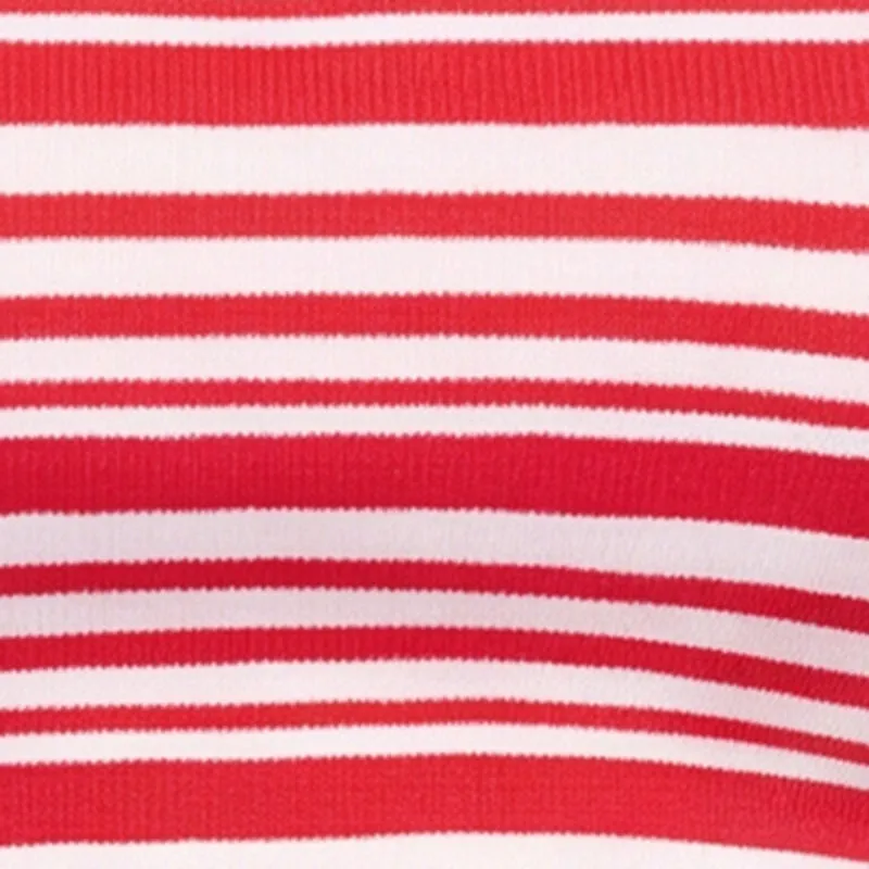 Long Sleeve Striped Polo Crop Top sold by Rainbow product image thumbnail 4