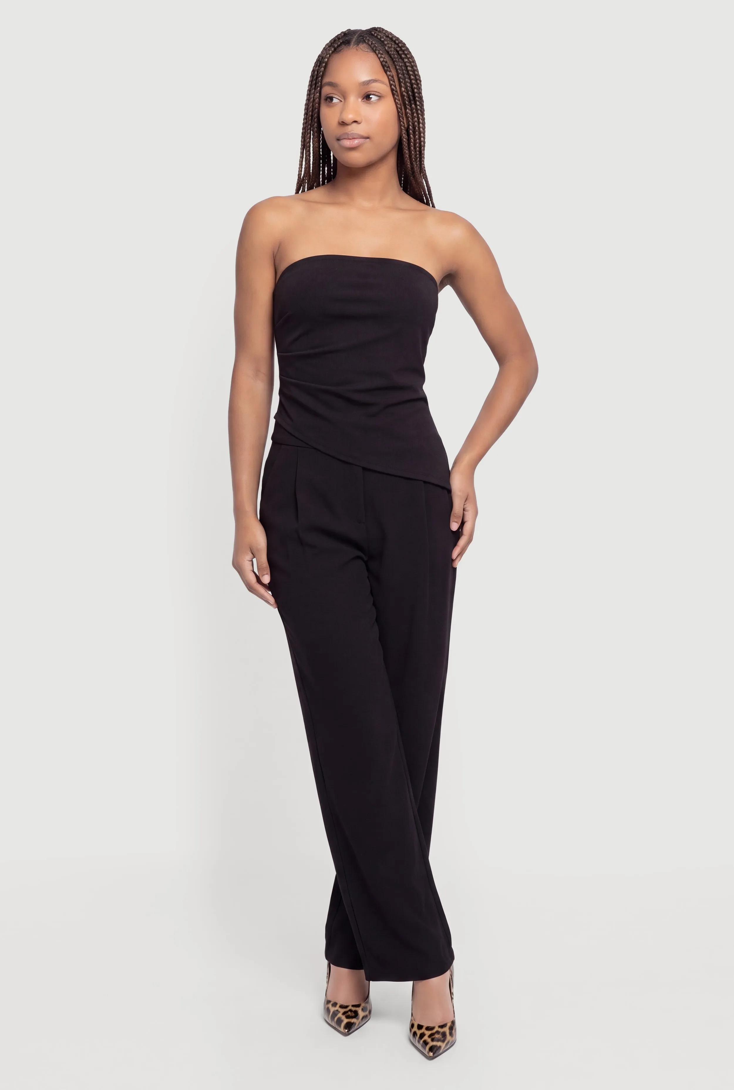 Wide Leg Mid Rise Pleated Dress Pants sold by Rainbow product image thumbnail 2
