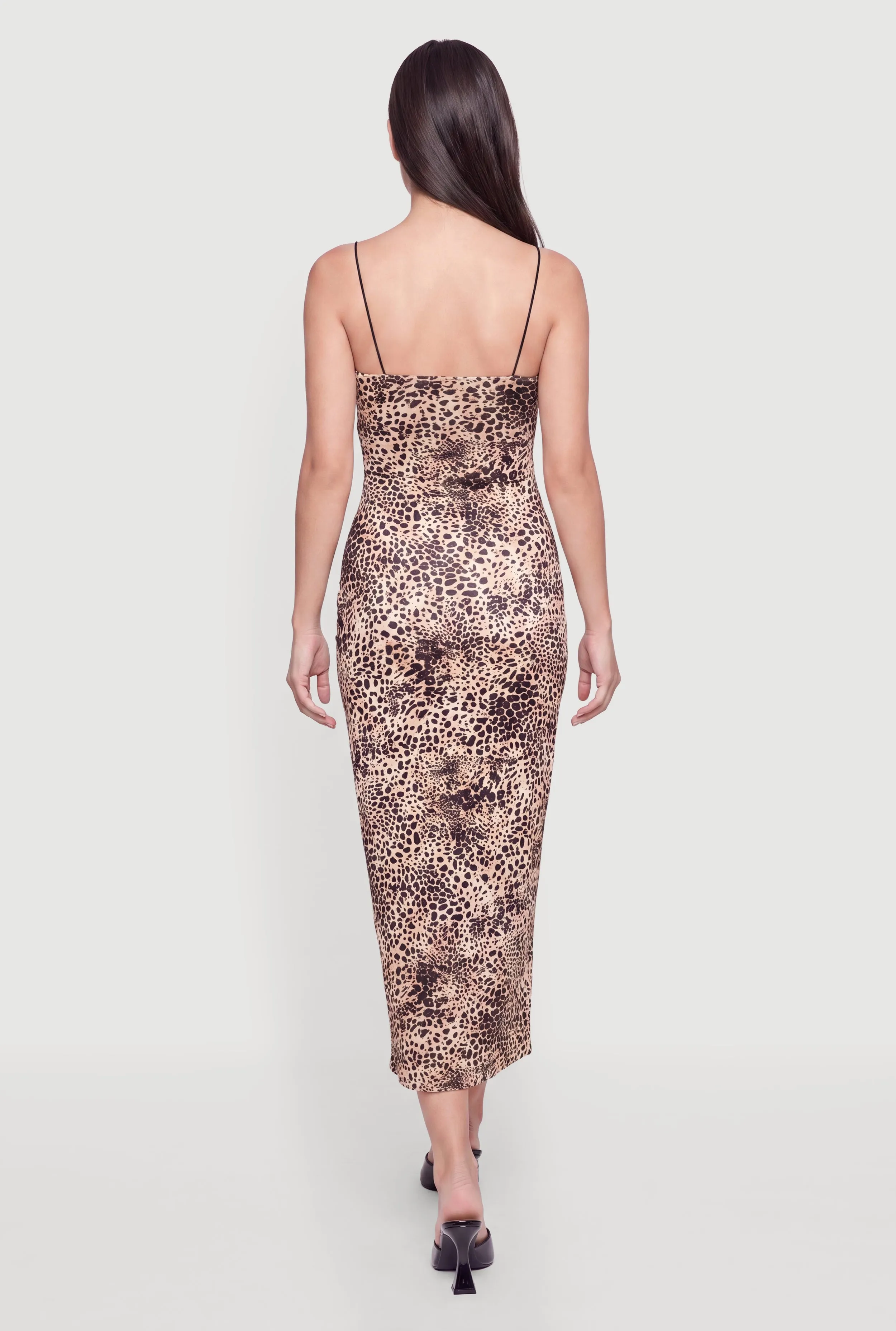 Sleeveless Cow Print Midi Dress sold by Rainbow product image thumbnail 3