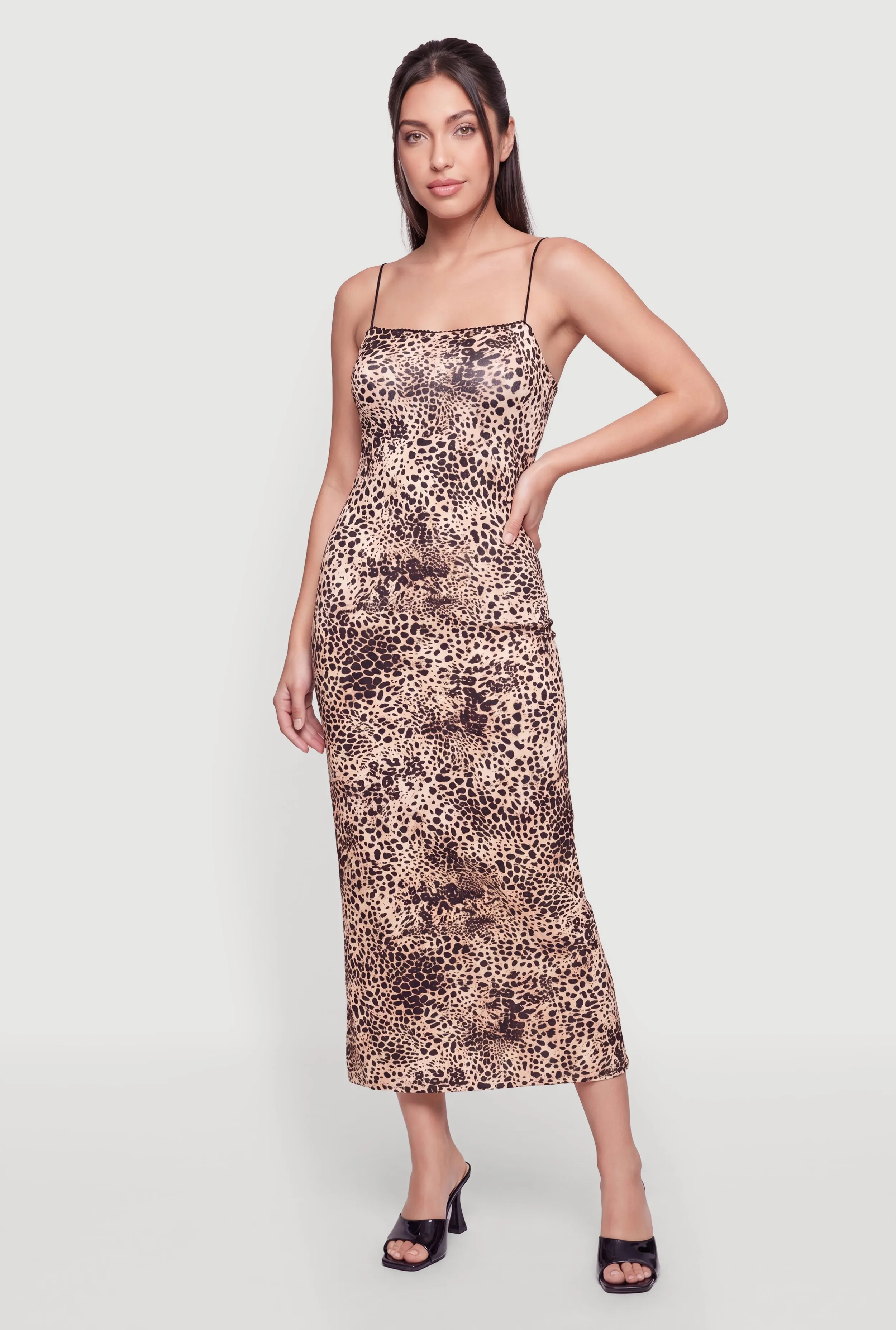 Sleeveless Cow Print Midi Dress sold by Rainbow