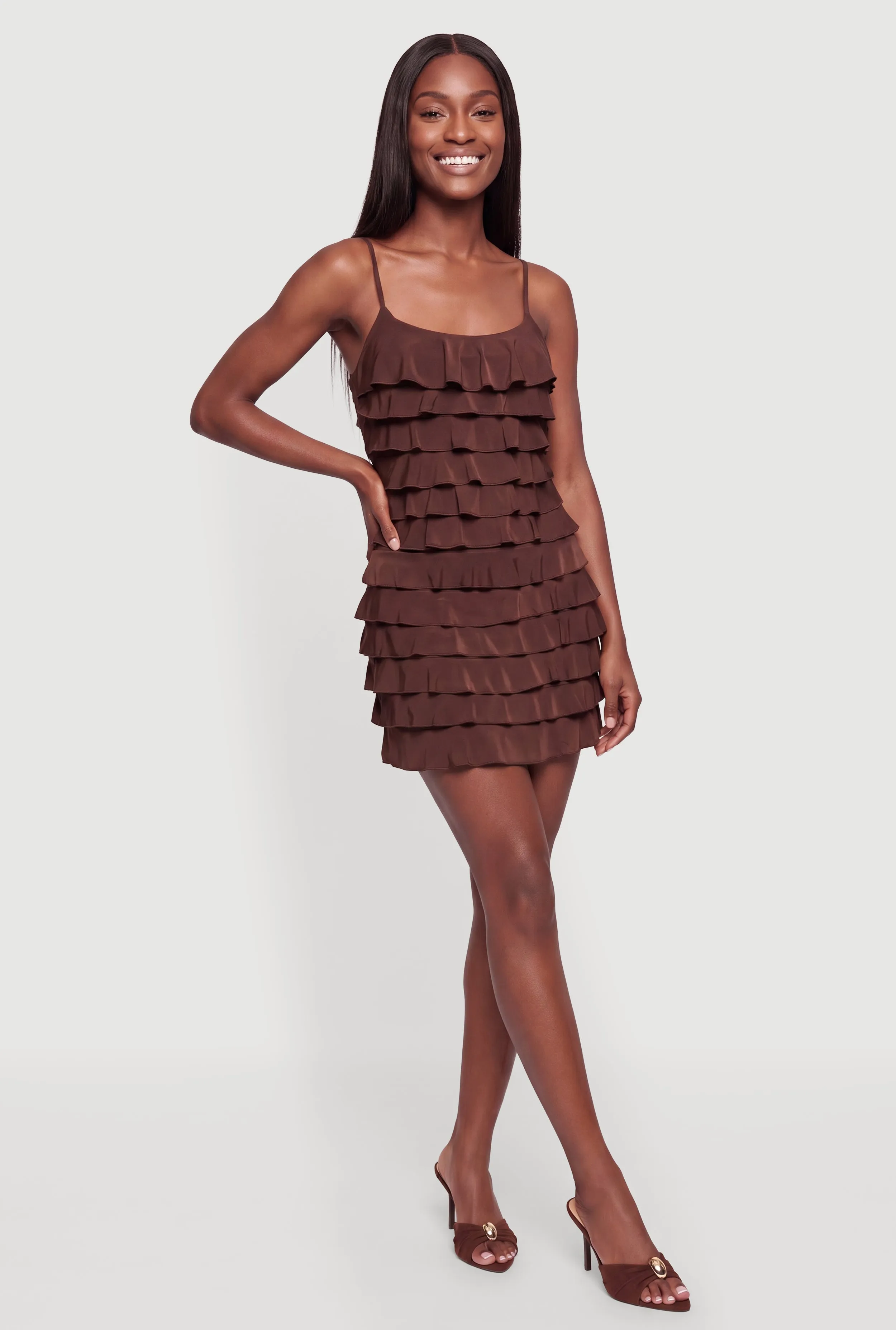 Ruffle Tiered Cami Dress sold by Rainbow