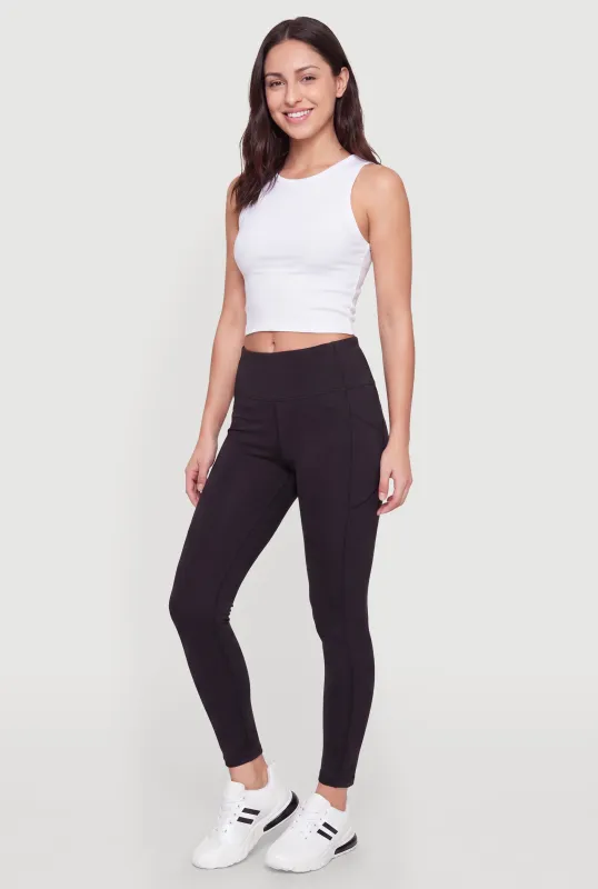 High Waisted Active Leggings with Cell Phone Pockets made by Rainbow