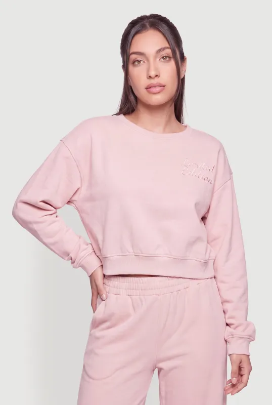Limited Edition Drop Shoulder Cropped Sweatshirt made by Rainbow