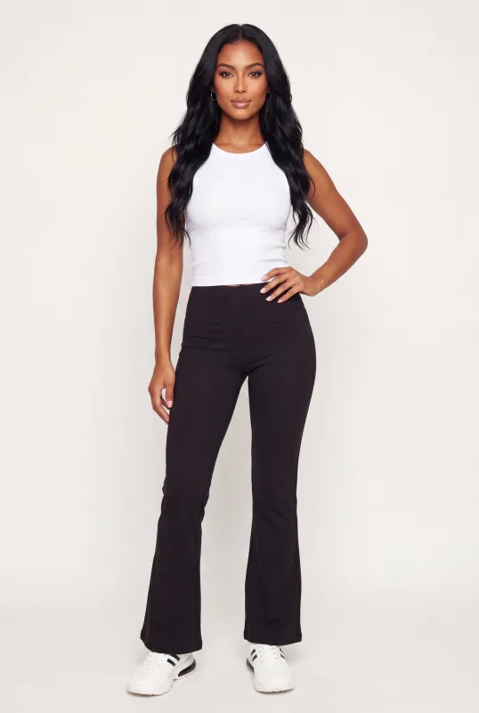 High Waist Flare Leg Yoga Pants made by Rainbow