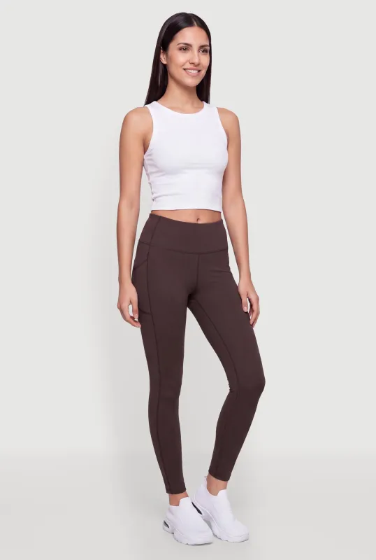High Waisted Active Leggings with Cell Phone Pockets made by Rainbow