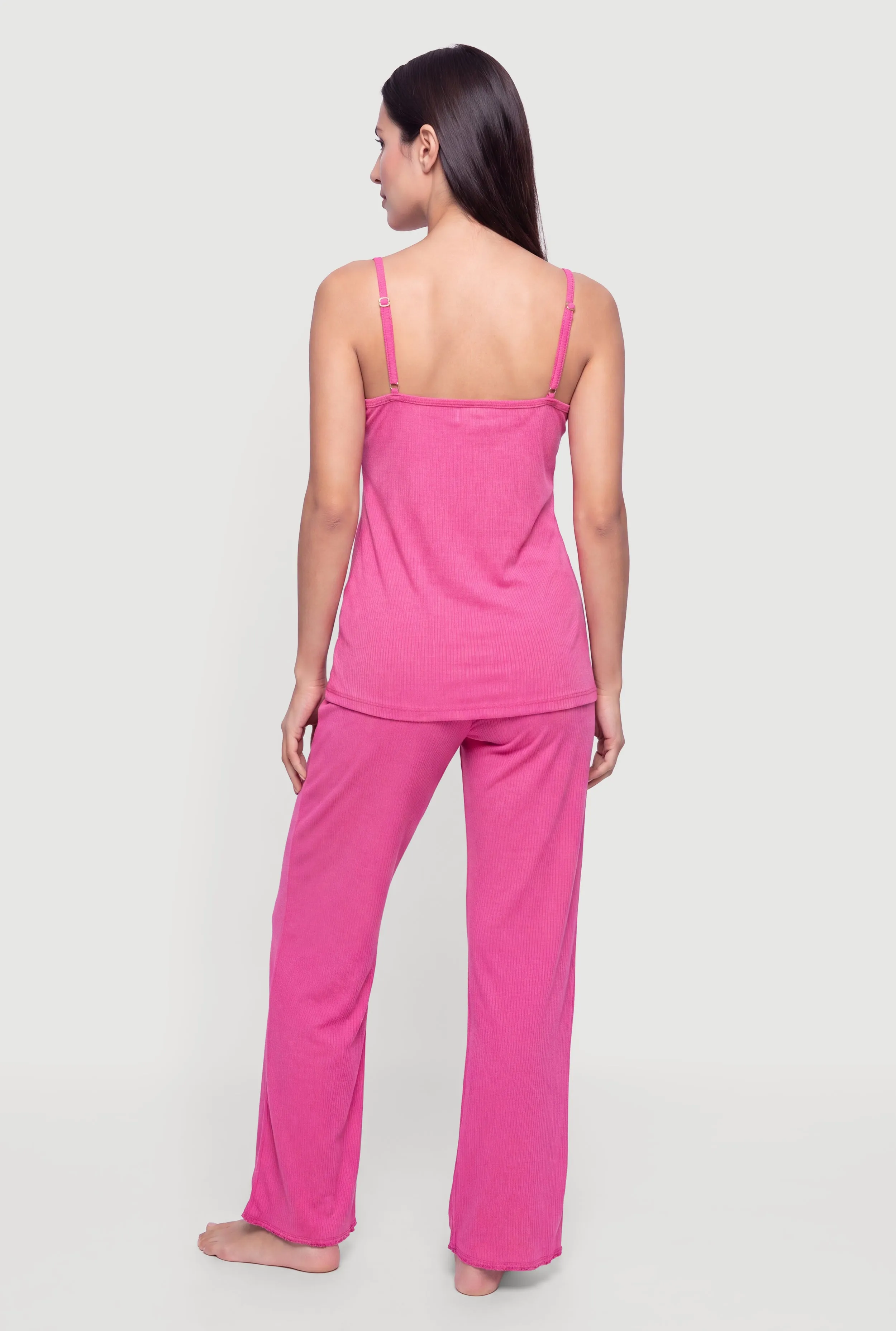 Bow Detail Rhinestone Pajama Cami and Lounge Pants sold by Rainbow product image thumbnail 2