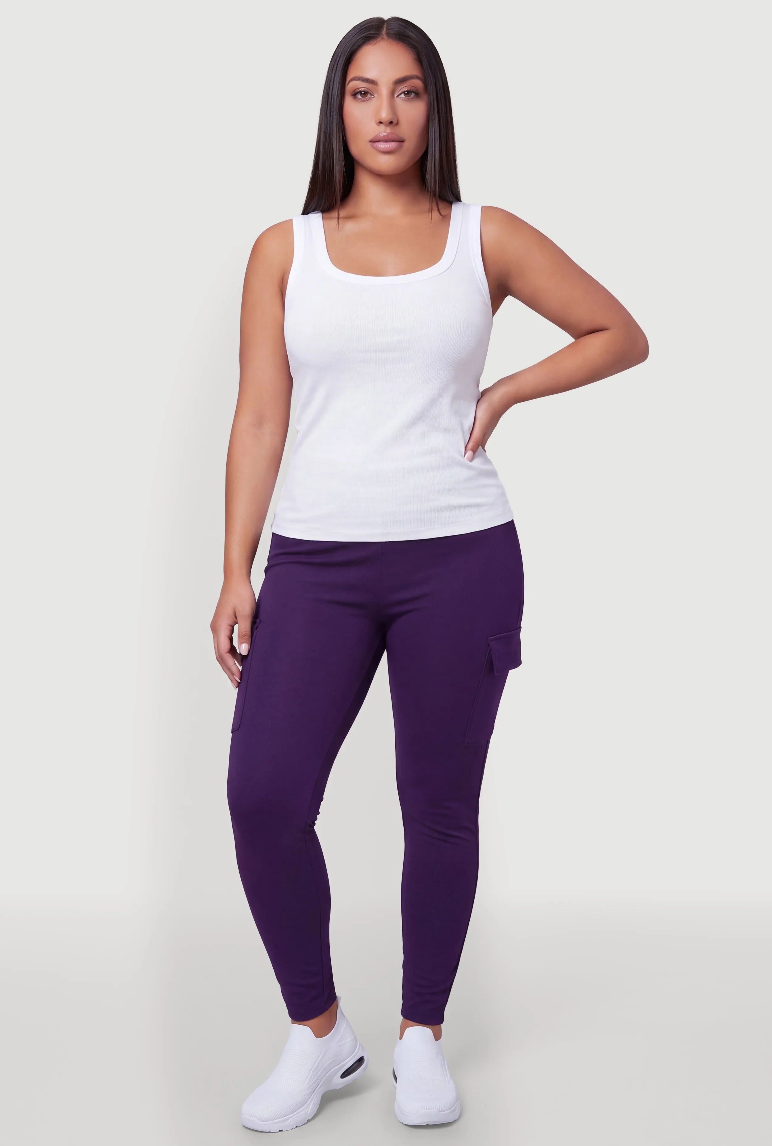 Plus Size Cargo Leggings sold by Rainbow