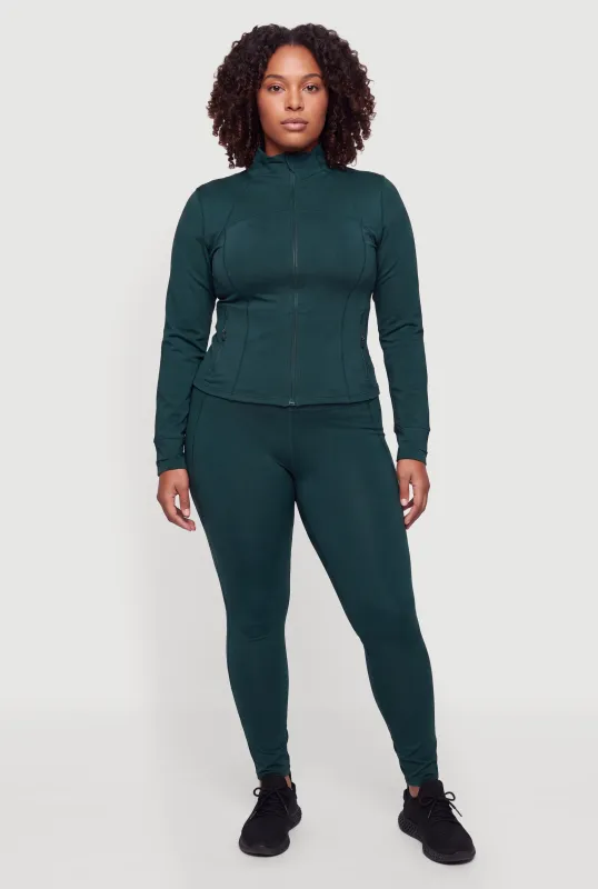 Plus Size High Waist Active Leggings made by Rainbow