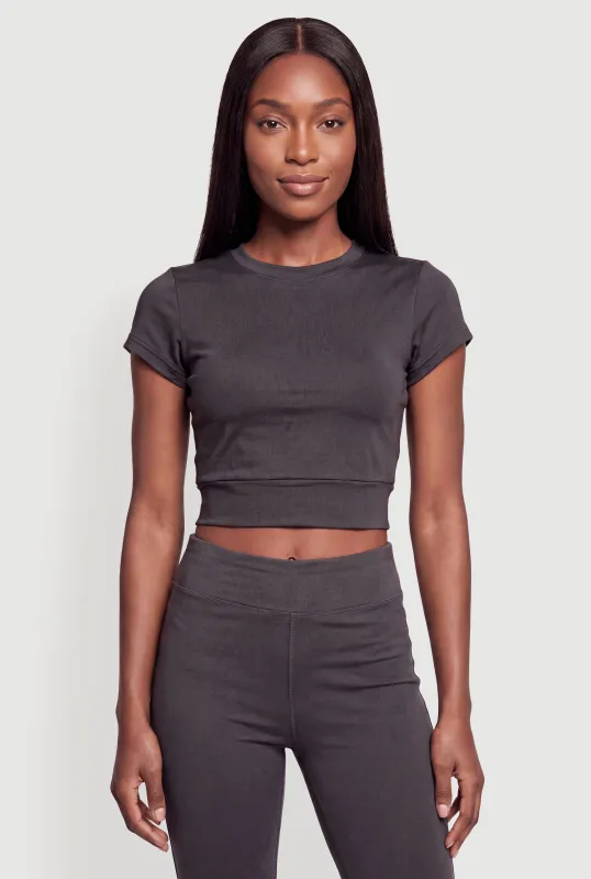 Short Sleeve Active Crop Top made by Rainbow