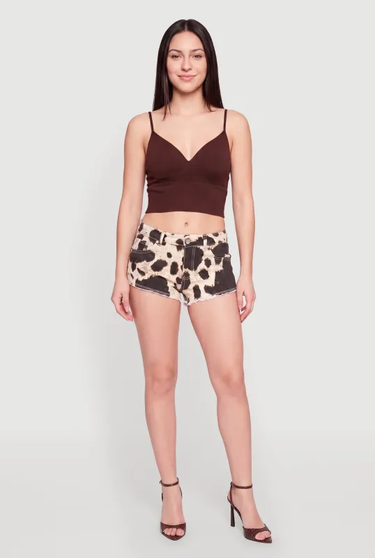 Seamless V-Neck Cropped Cami made by Rainbow