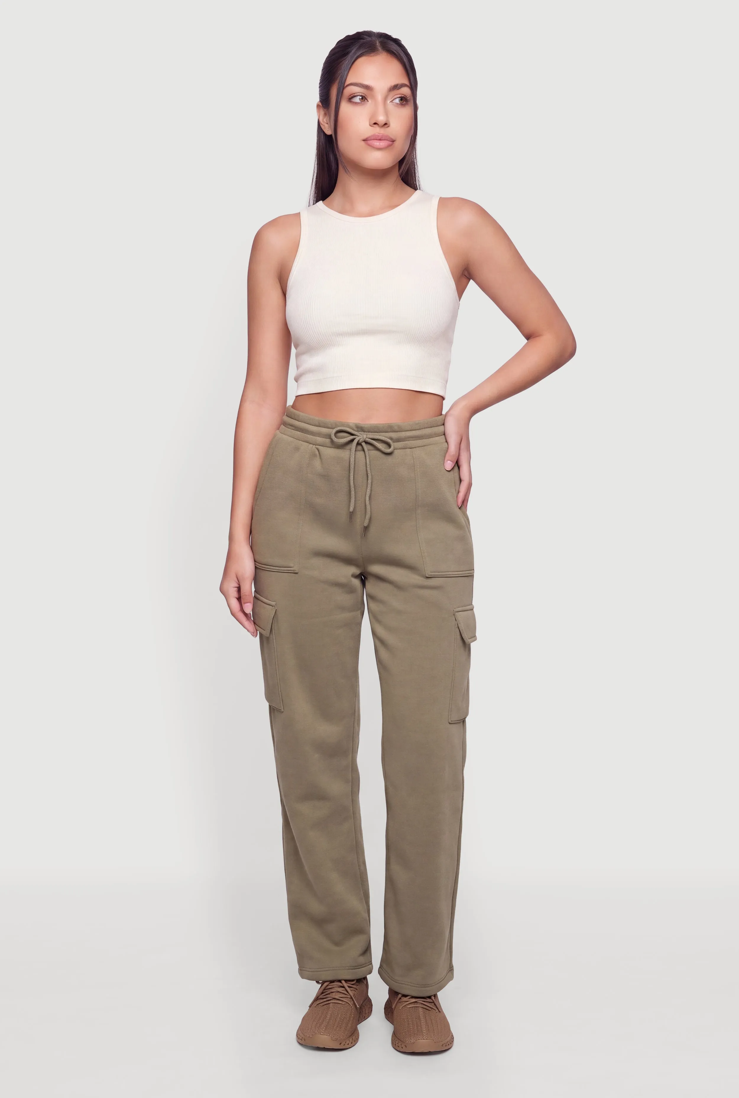 Fleece Sweatpants with Cargo Pockets sold by Rainbow