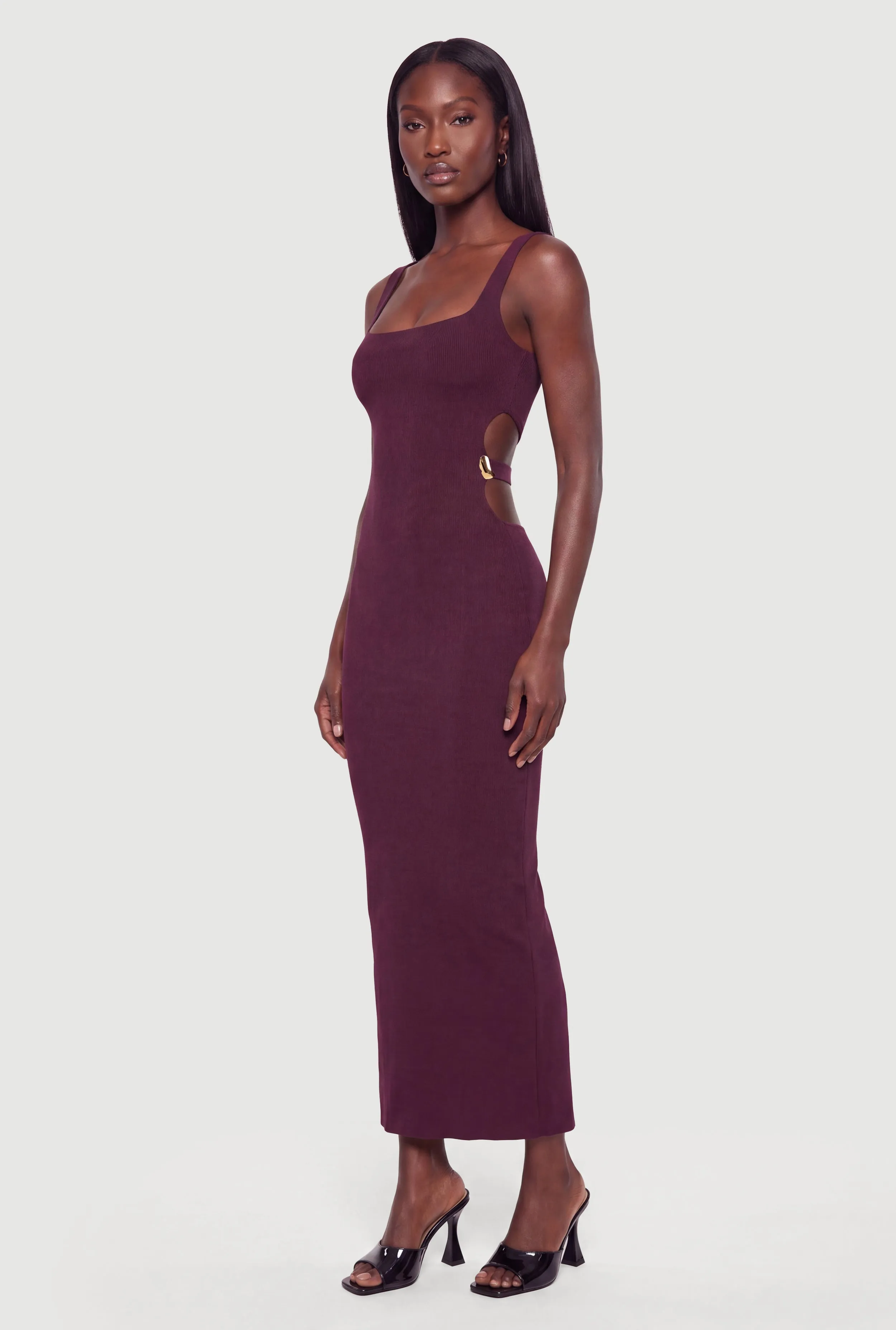 Sleeveless Cutout Maxi Dress with Metallic Detail sold by Rainbow product image thumbnail 2